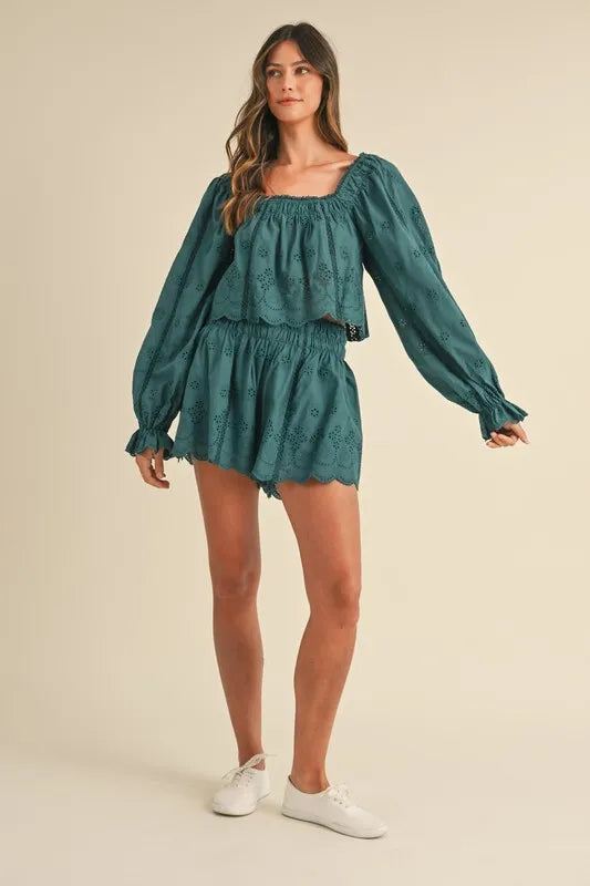 WOMEN Lace Top and Short Set - CHIC TB