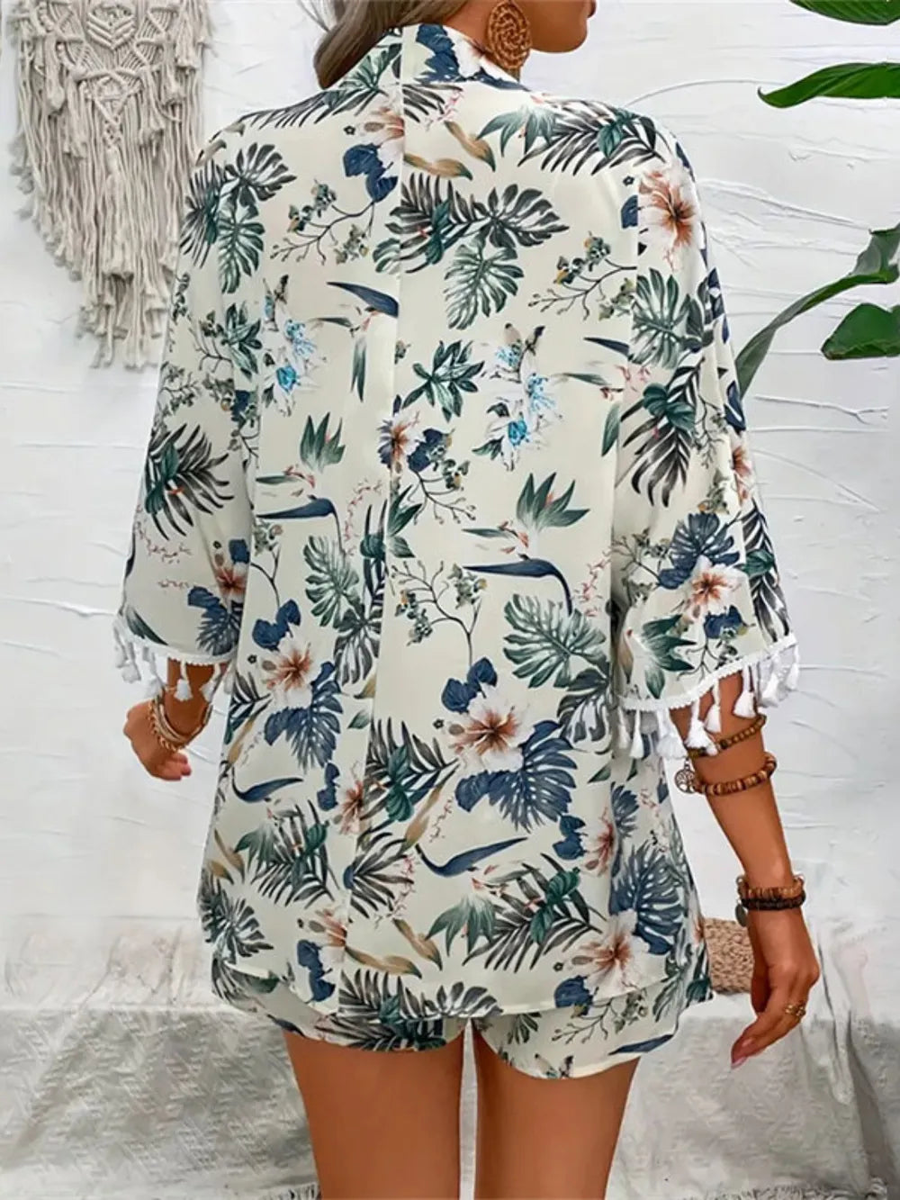 Printed Half Sleeve Top and Shorts Set - CHIC TB