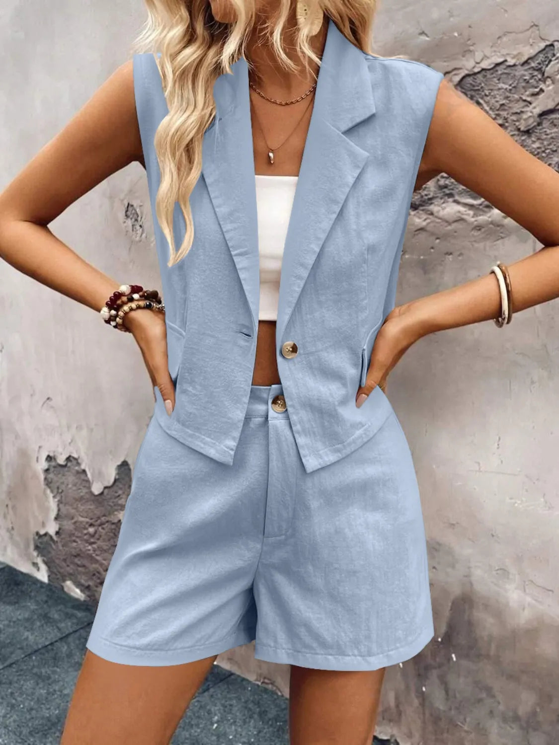 Sleeveless Top and Shorts Set WOMEN - CHIC TB