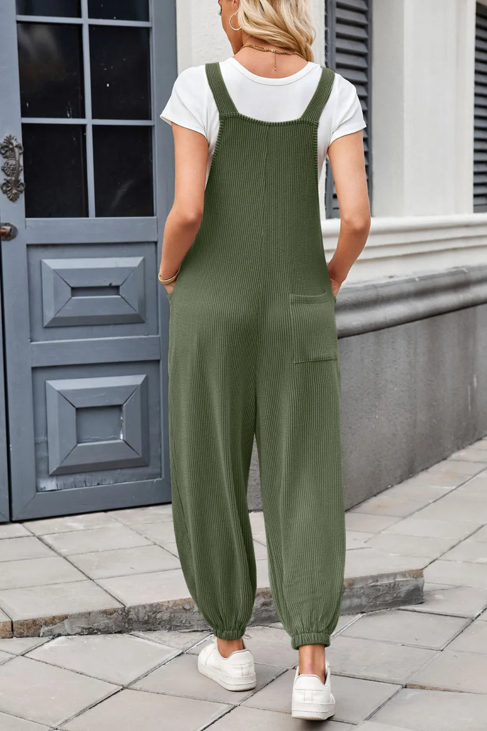 Lovelet Knotted Strap Overalls with Pockets - CHIC TB