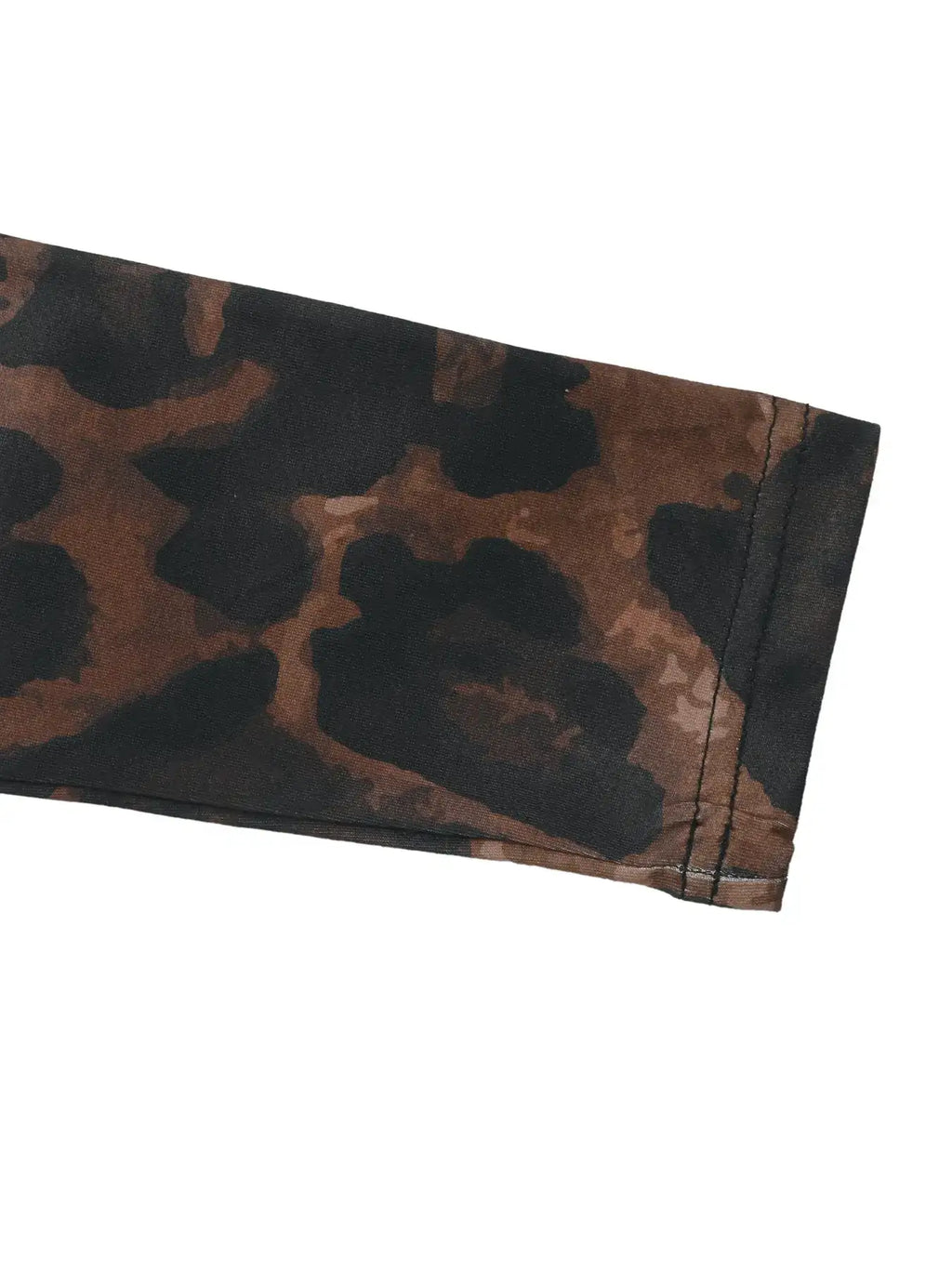 Leopard Round Neck Top and Skirt Set.