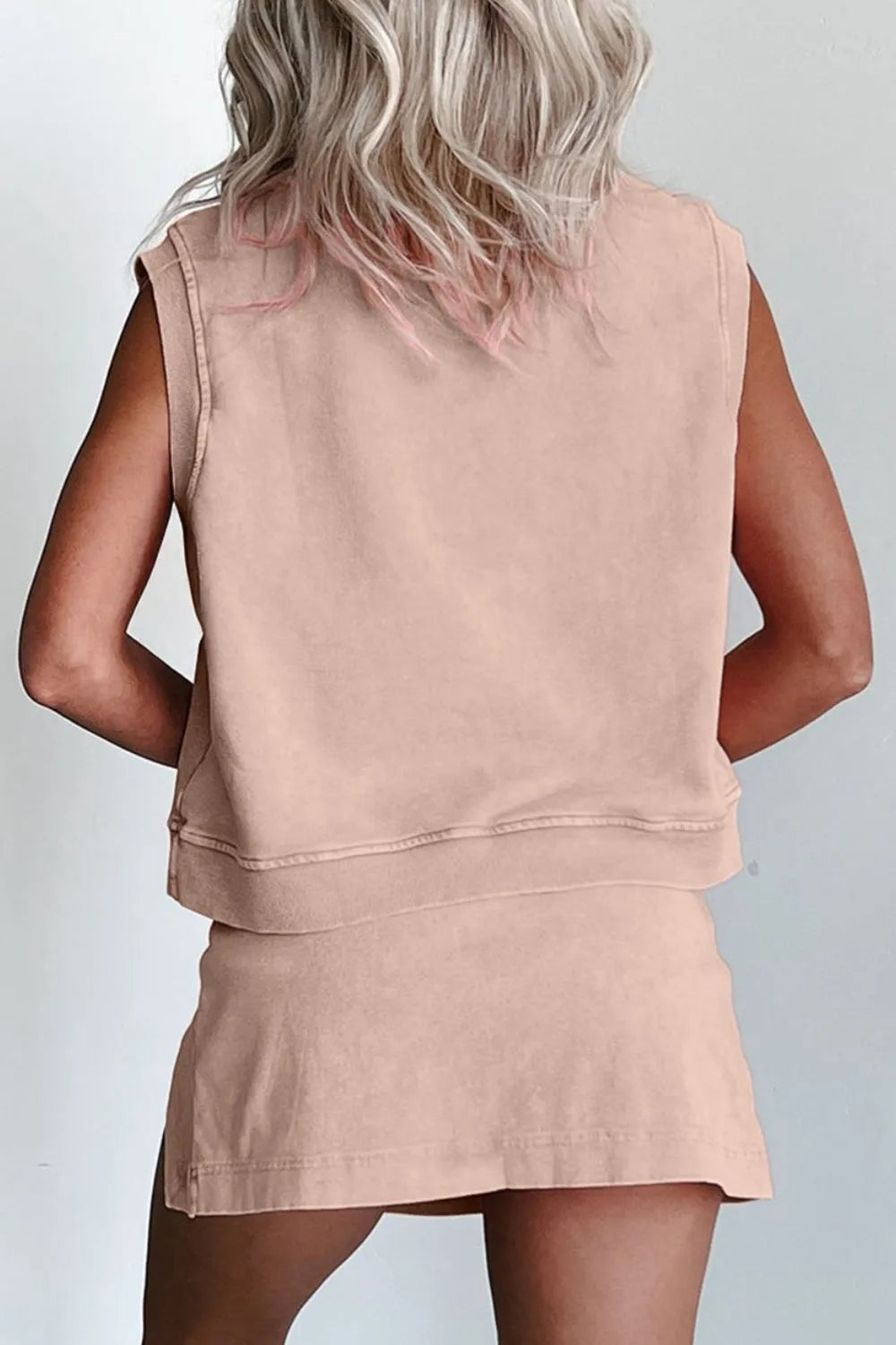 Casual Sleeveless Tank Top and Shorts Set.