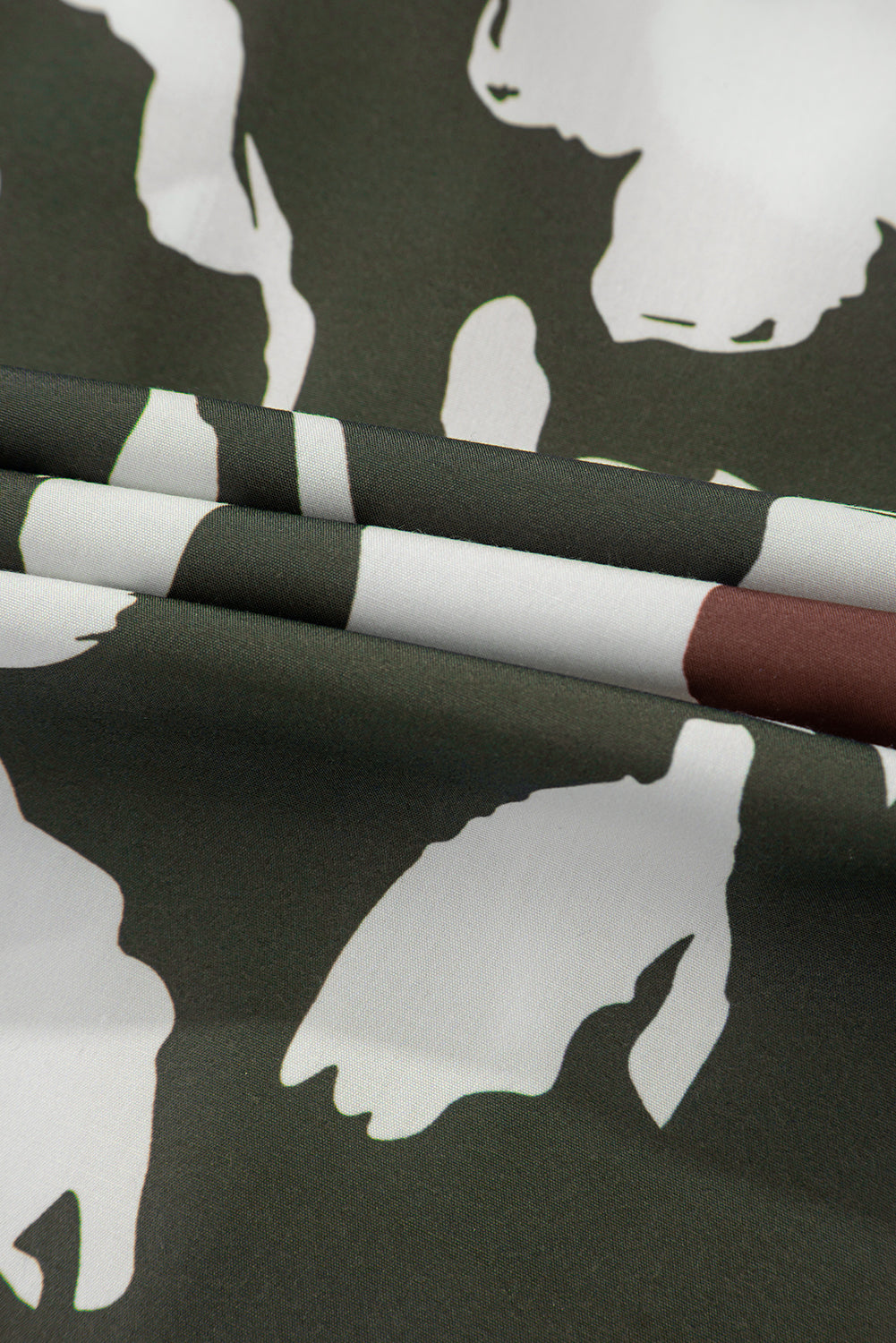 Four Leaf Clover Abstract Floral Print Puff Sleeve Half Button Blouse Dear-Lover Dropshipping