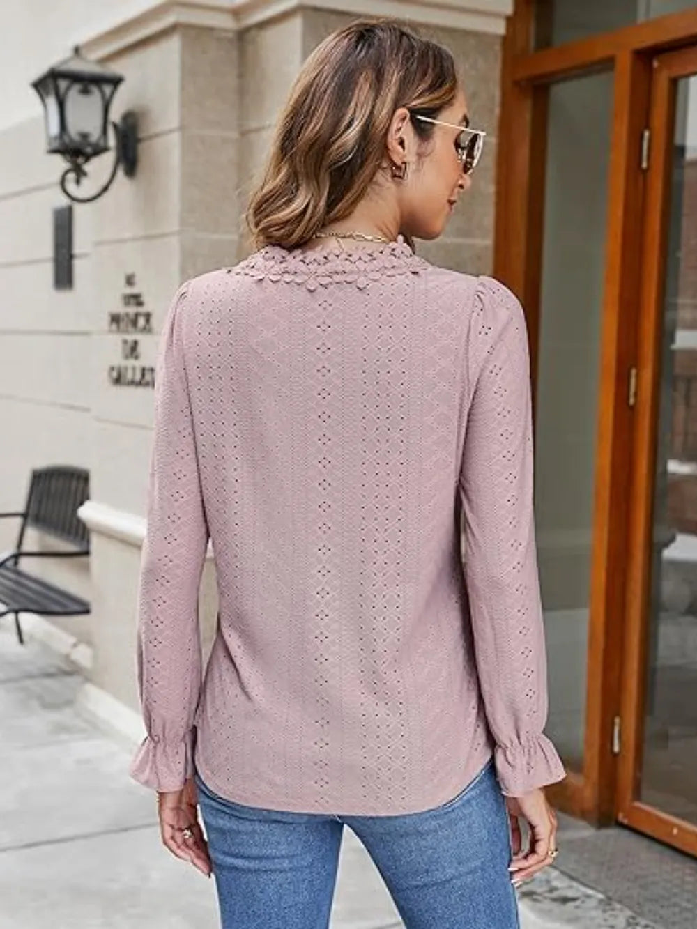 V-Neck Sleeve Blouse.