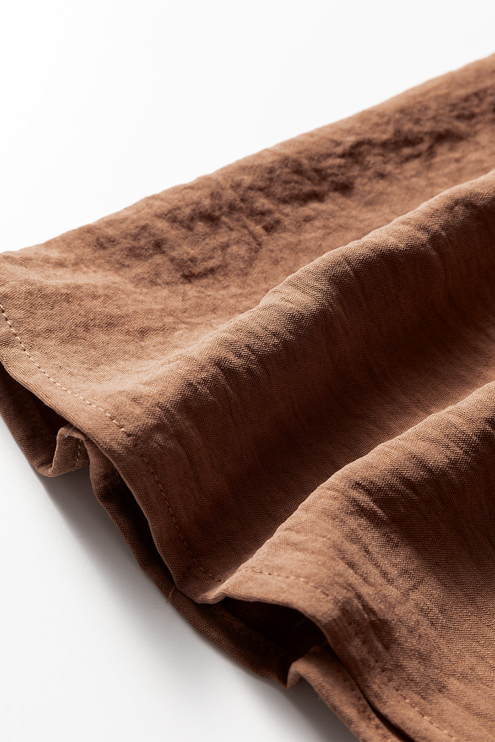 Chestnut Floral Patchwork Detail Notched Neck Long Sleeve Maxi Dress Dear-Lover Dropshipping