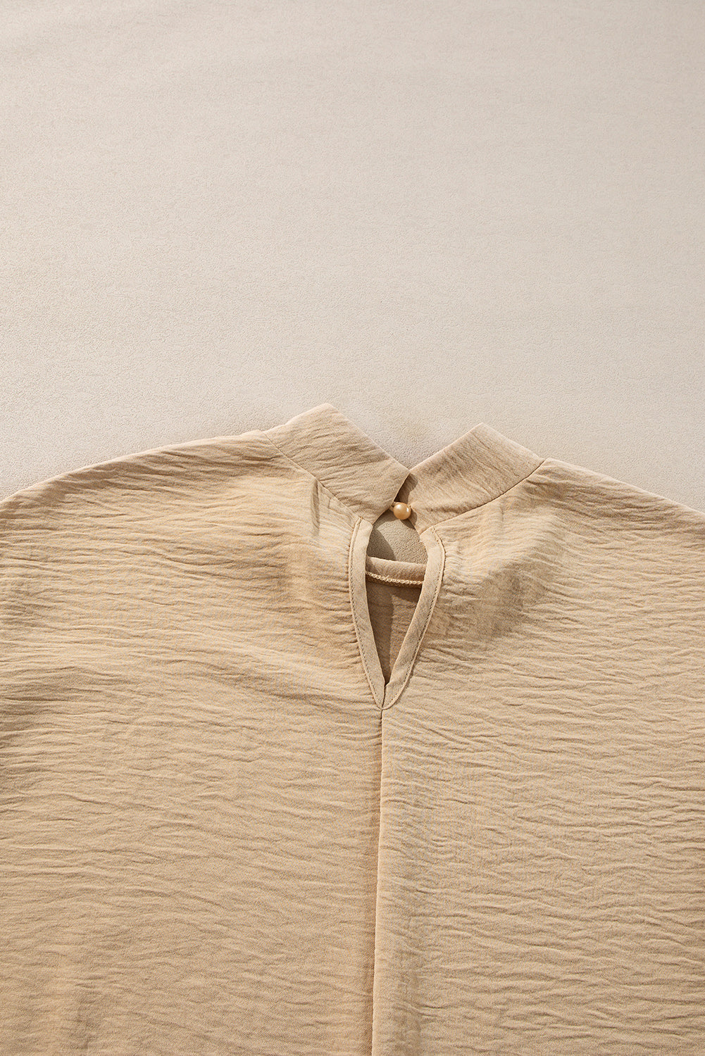 Parchment Swiss Dot Balloon Sleeve Loose Blouse Dear-Lover Dropshipping