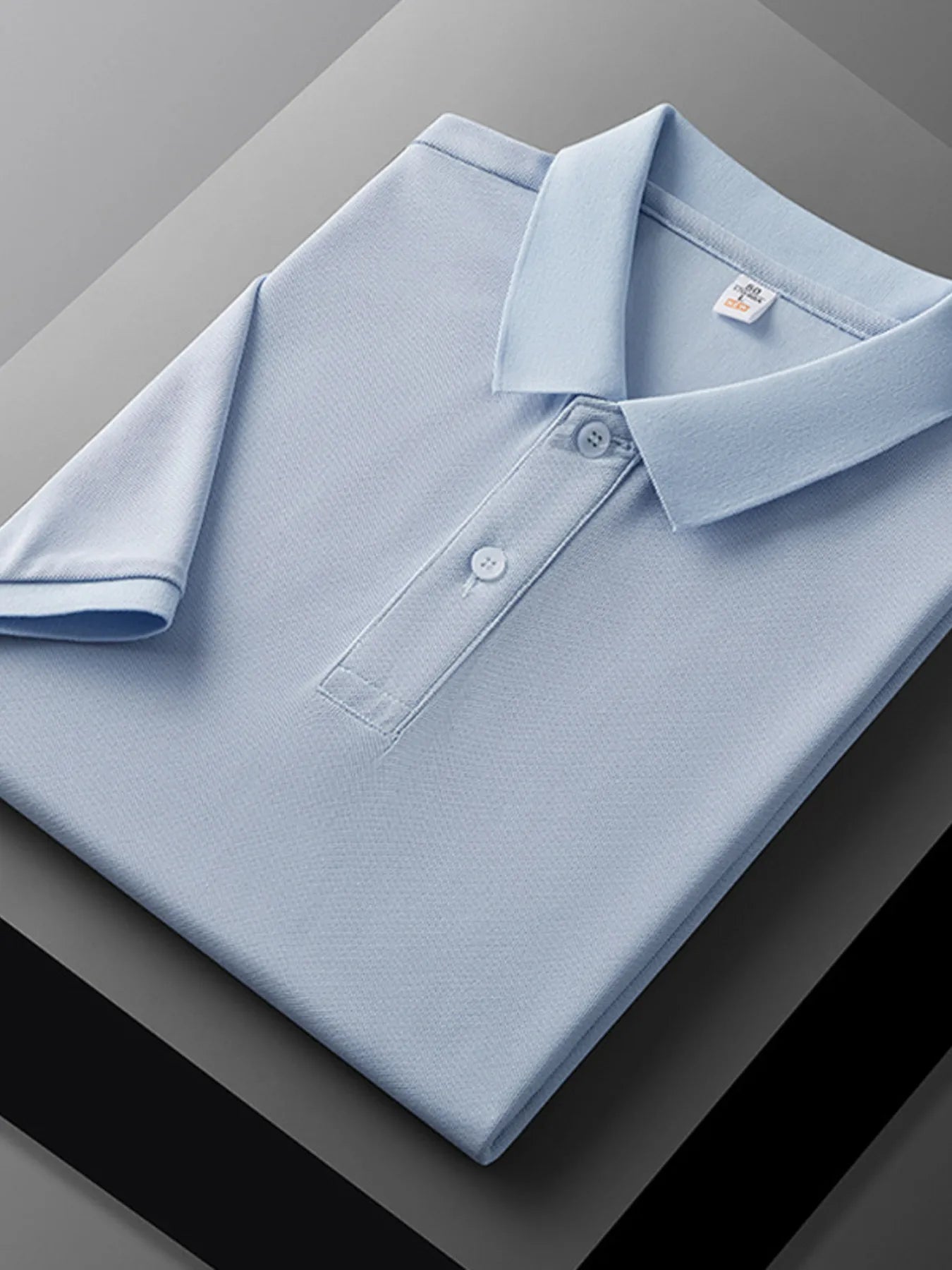 Men's Plus Size Solid Short Sleeve Polo.