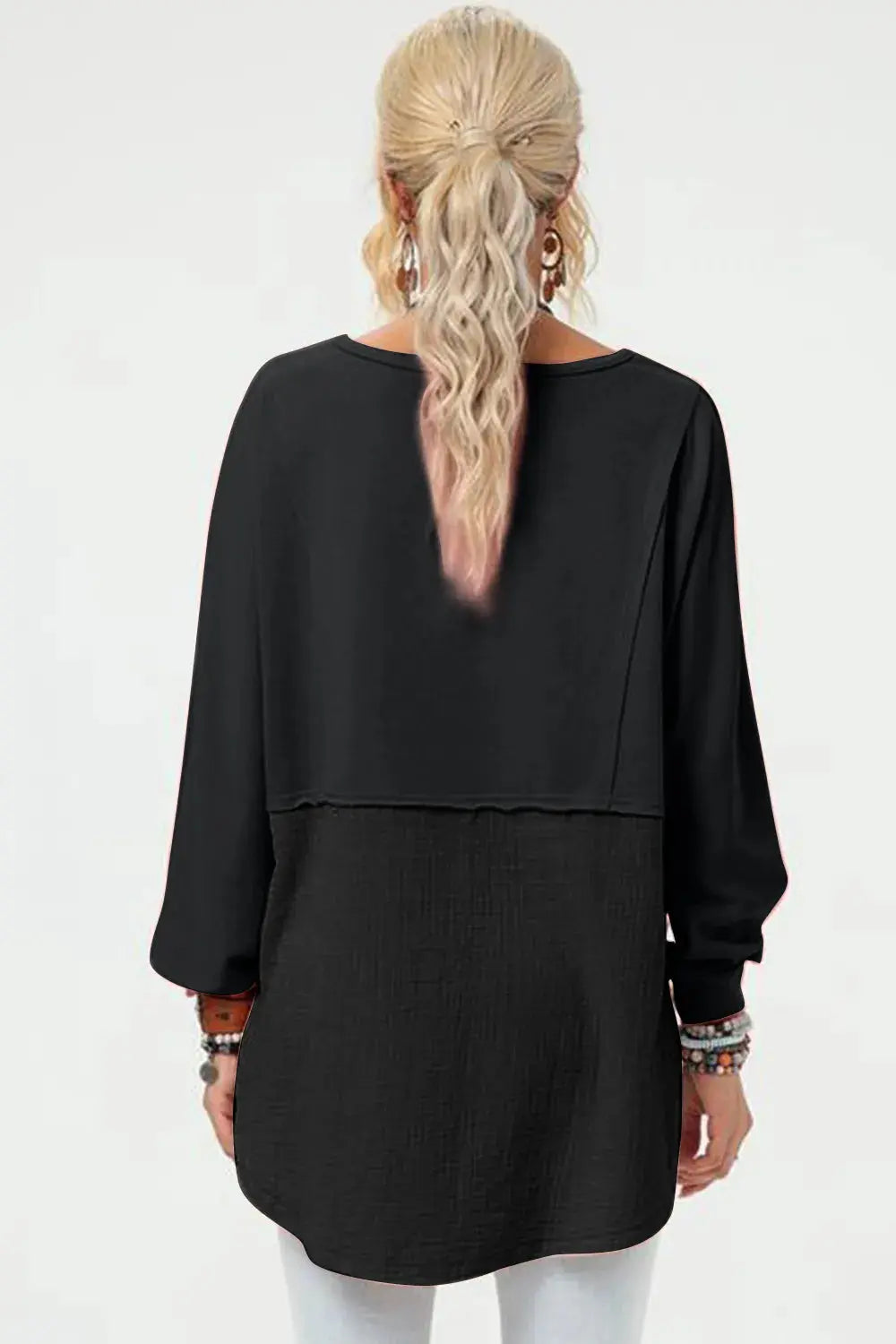 Long Sleeve High-Low T-Shirt.