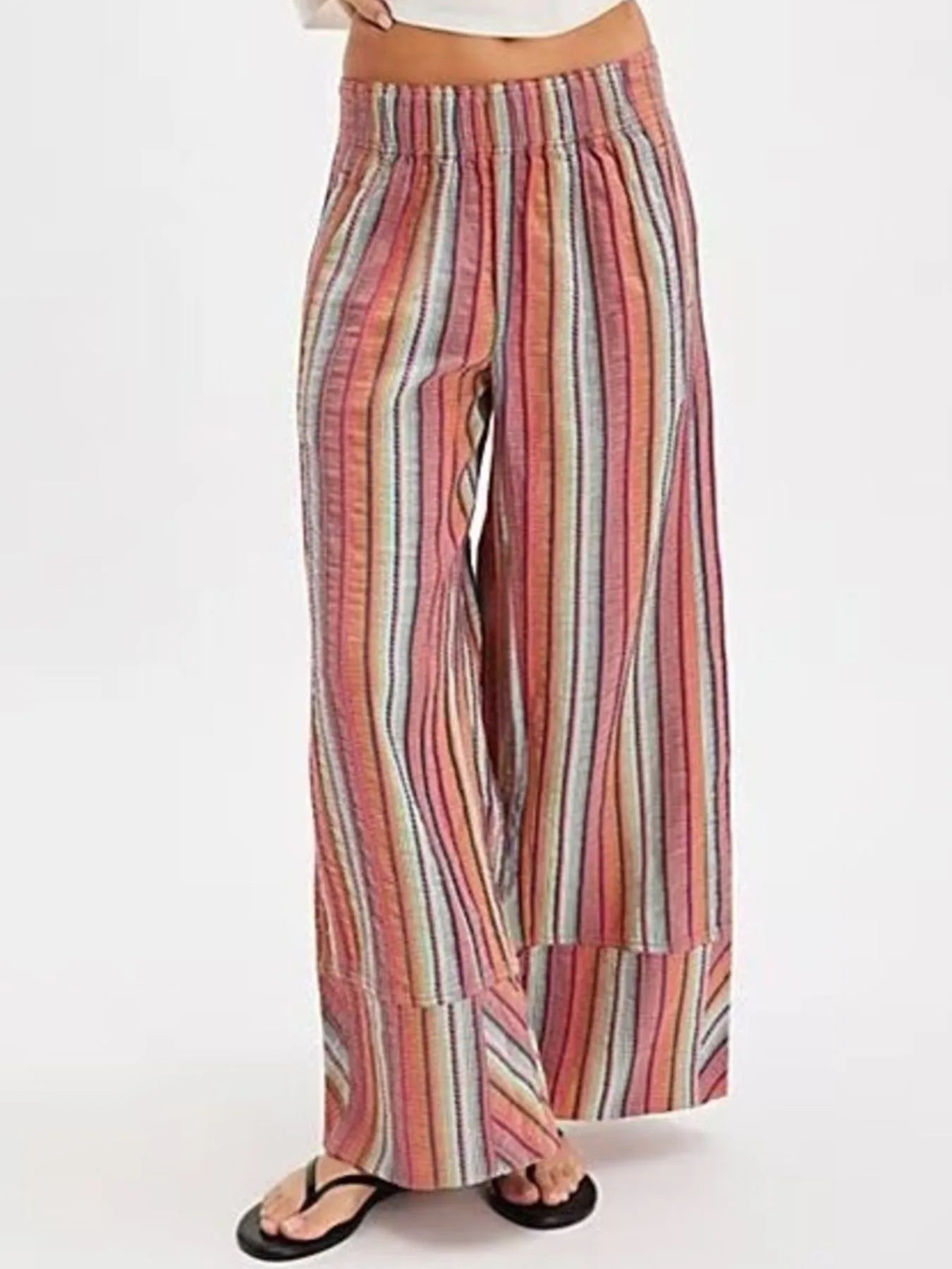 Striped Wide Leg Pants.