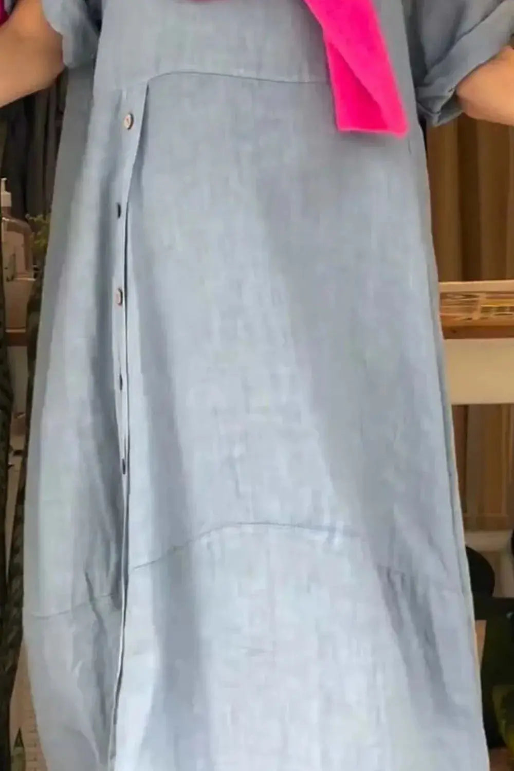 Full Size Relaxed Fit Short Sleeves Dress Plus Size.