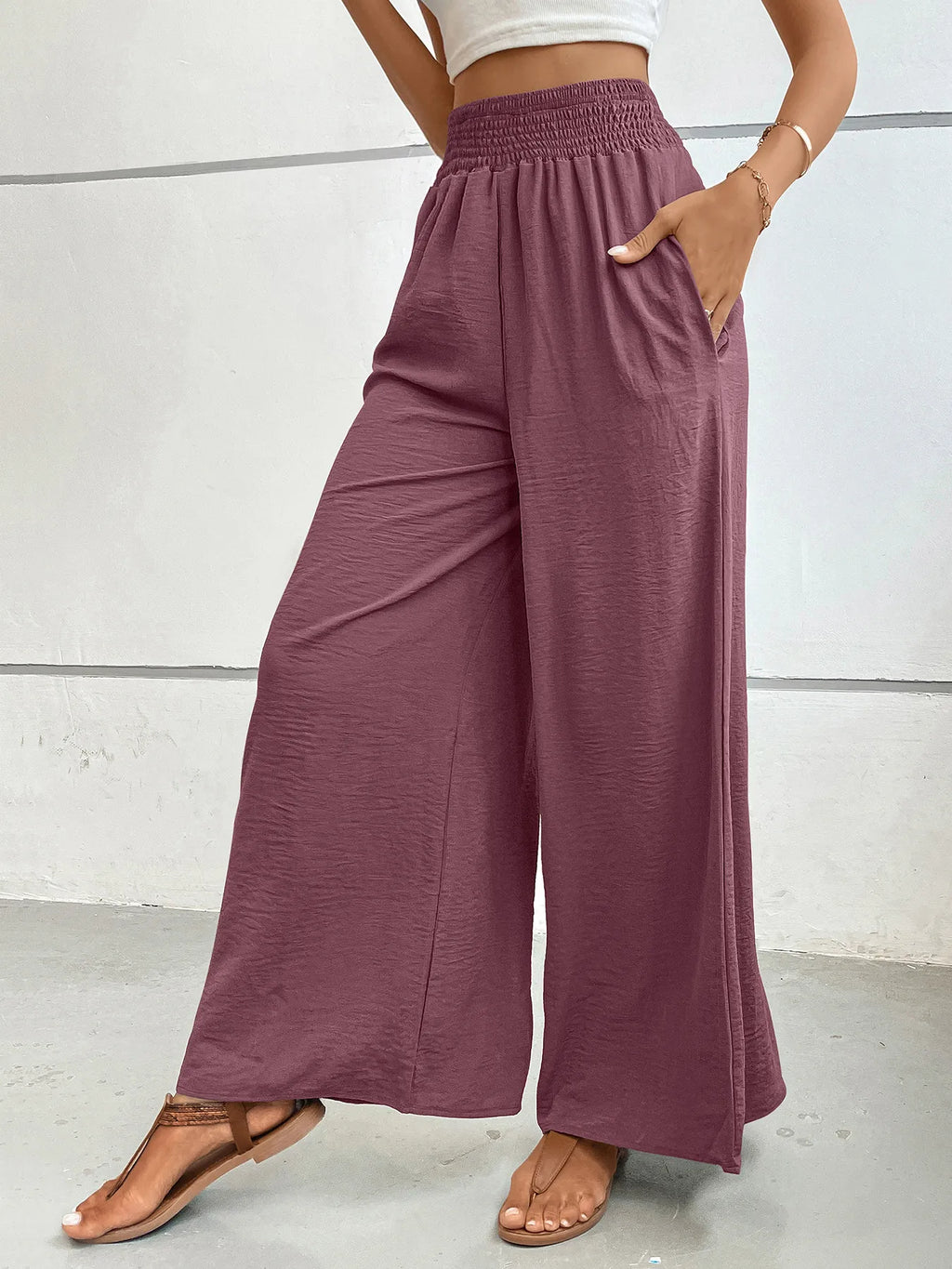 High-Waisted Wide Leg Pants.