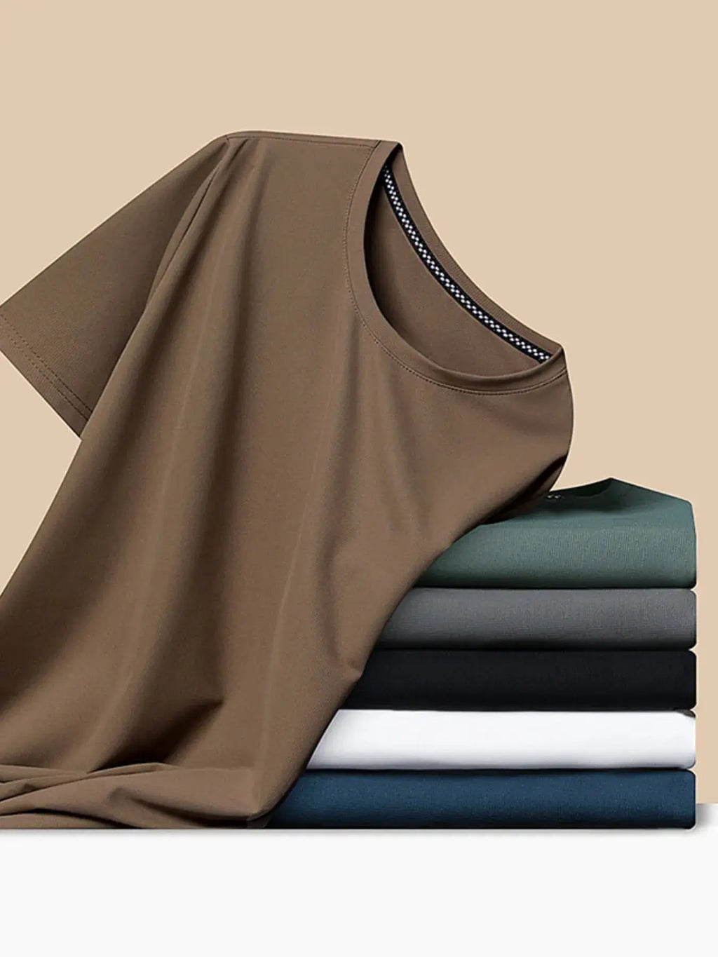 Men's Plus Size Breathable Short Sleeve T-Shirt.