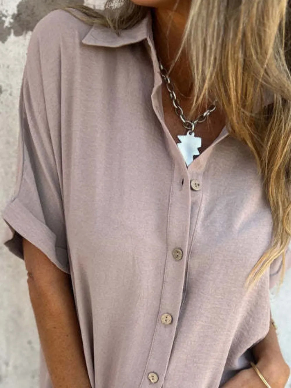Button Down Short Sleeve Shirt Plus Size.