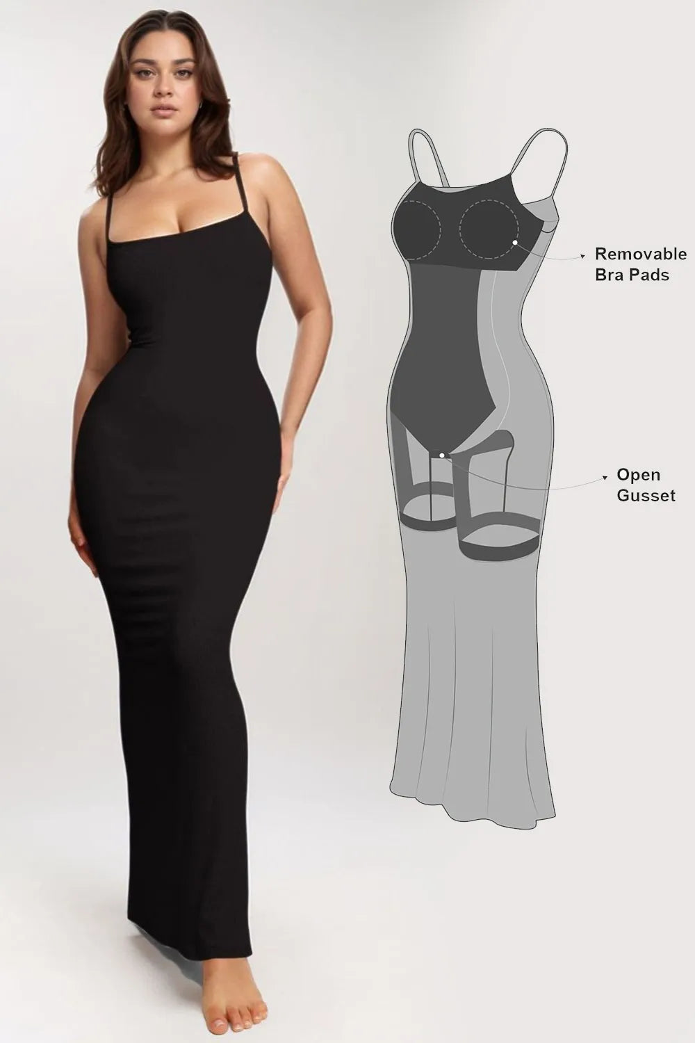 Basic Bae Built-In Shapewear Sleeveless Maxi Dress.