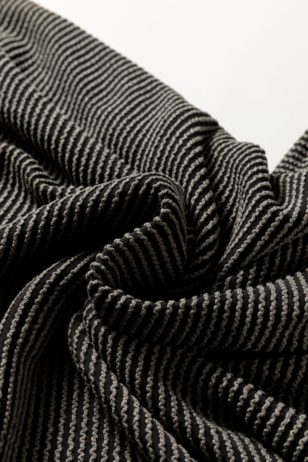 Carbon Grey Twisted Ribbed Dolman Long Sleeve Top