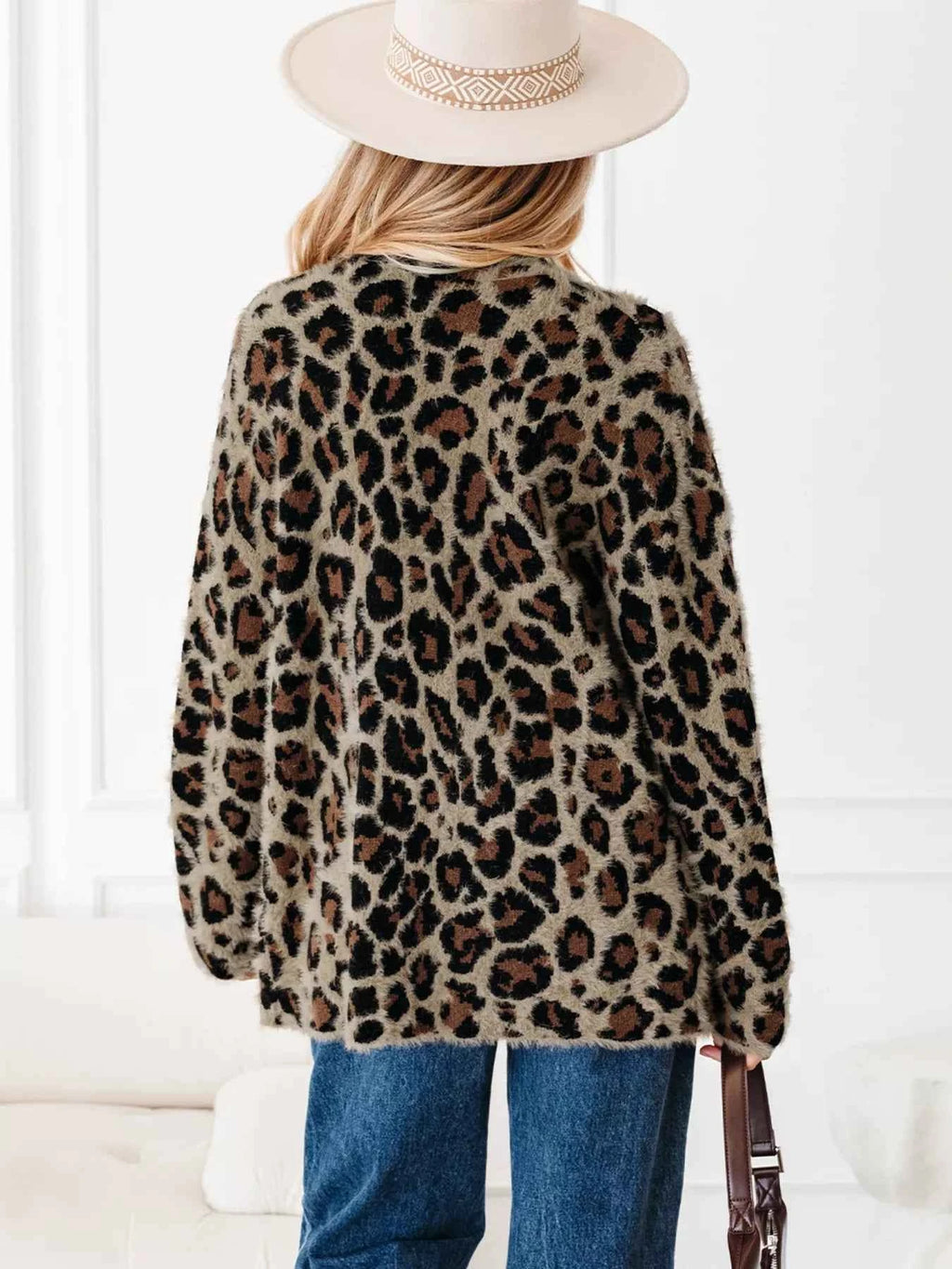 Leopard Open Casual Cardigan