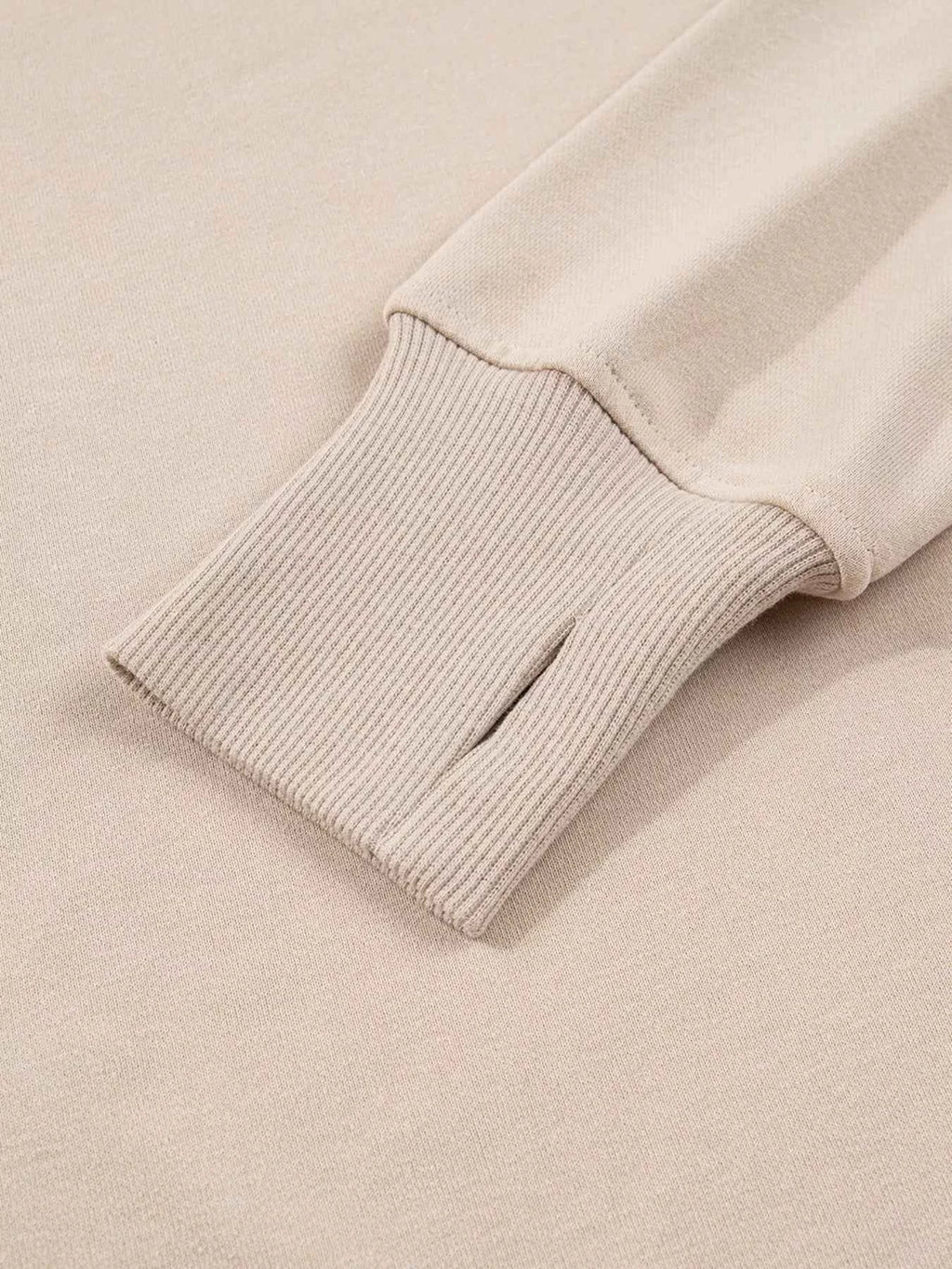 Solid Color Oversize Slit Sweatshirt and Ribbed Leggings 2pcs Set