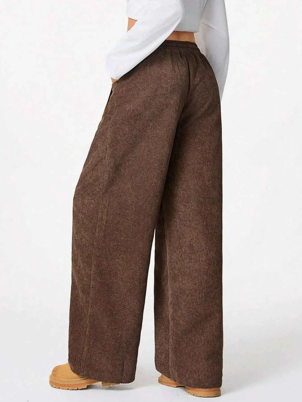 Drawstring Wide Leg Pants.