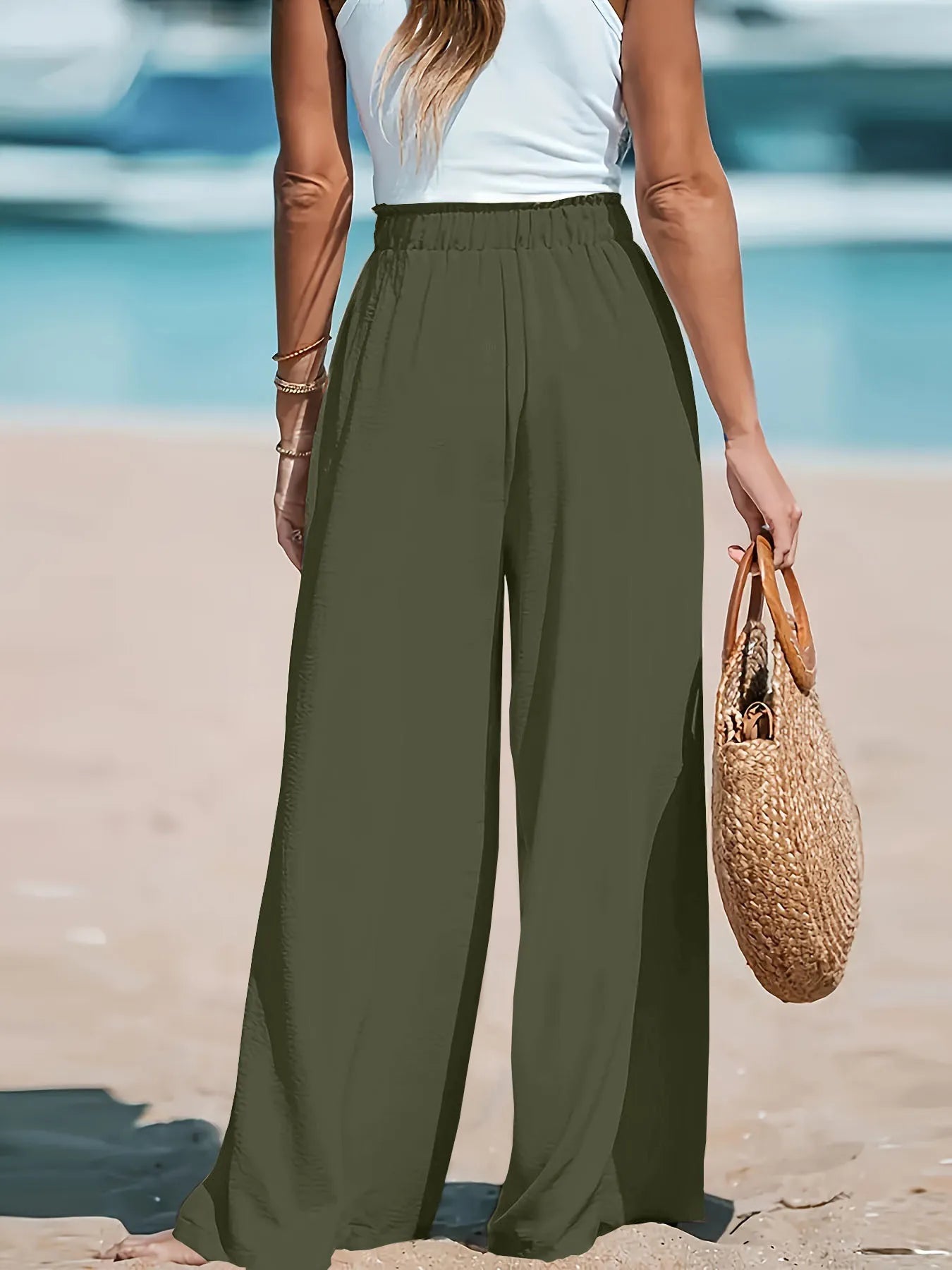 Waist Wide Leg Pants Plus Size.