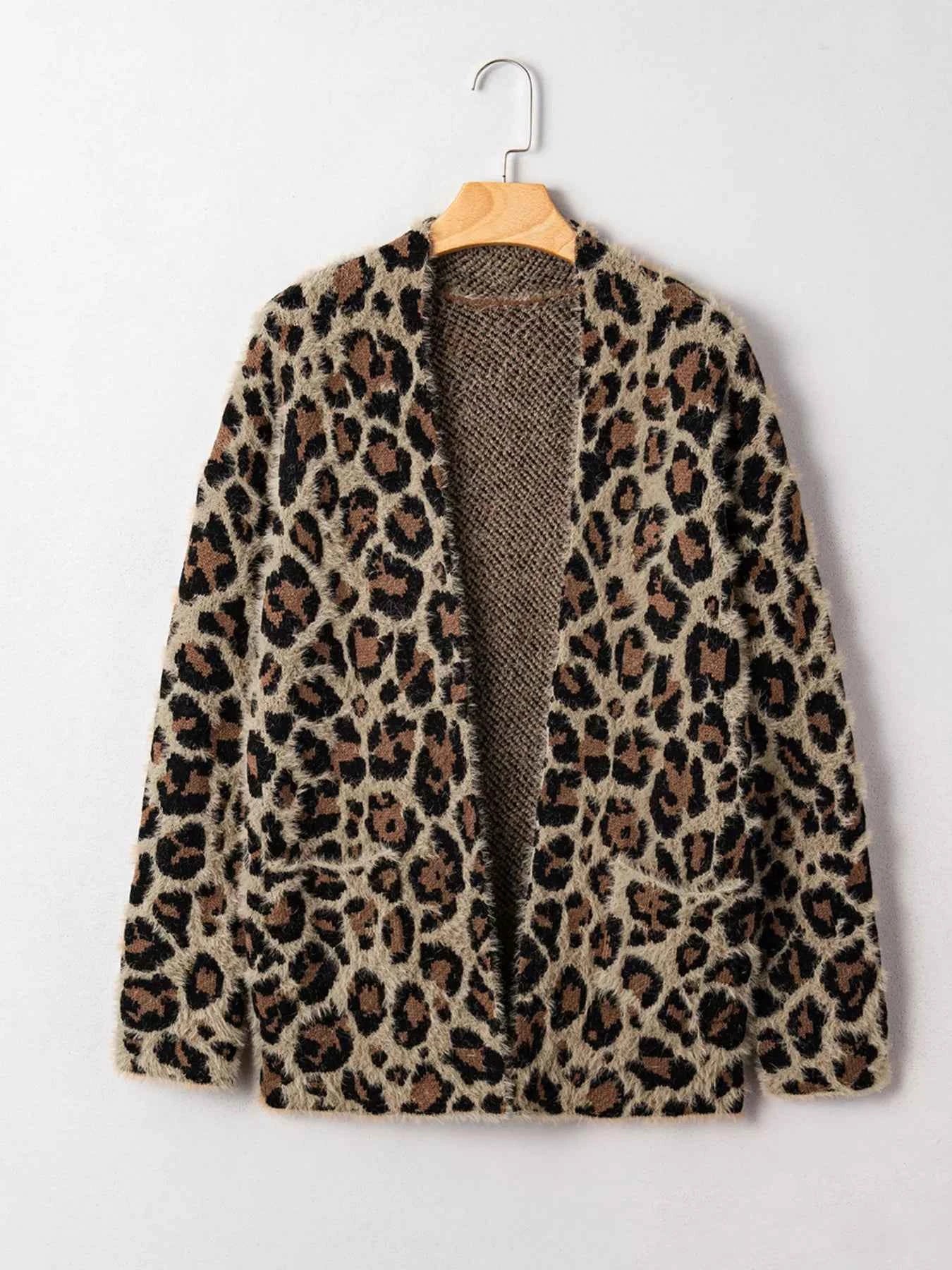 Leopard Open Casual Cardigan