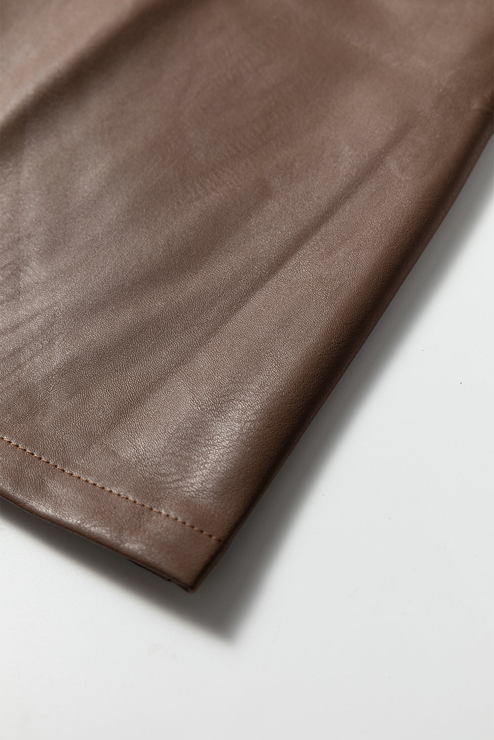 Coffee Vegan Leather Sleeveless Mini Dress Dear-Lover Dropshipping