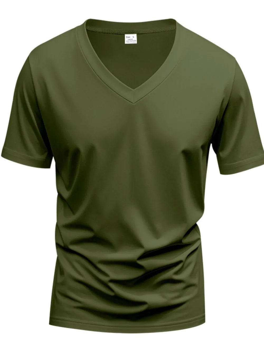 Casual V-Neck Short Sleeve T-Shirt Plus Size for men.