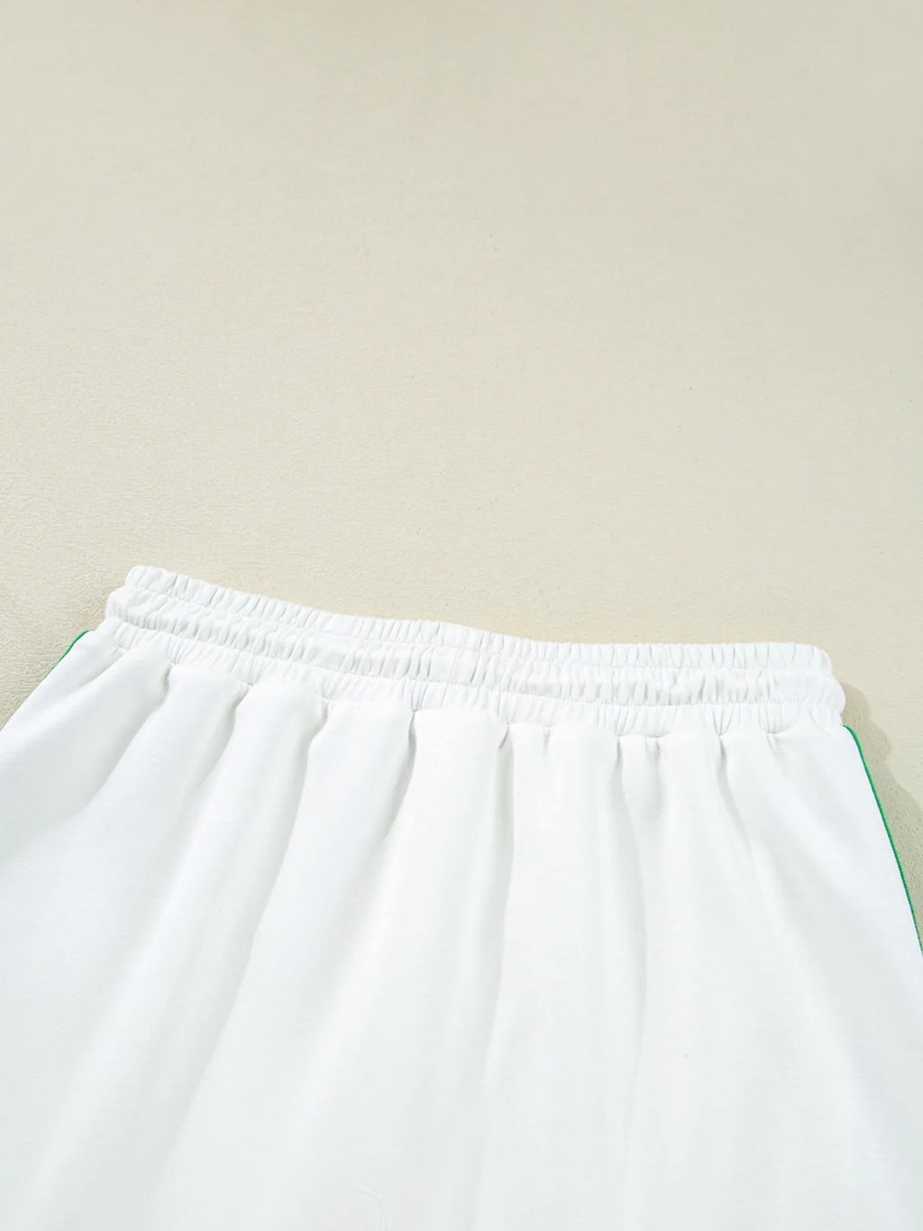 Contrast Trim Top and Mini Skirt Set.