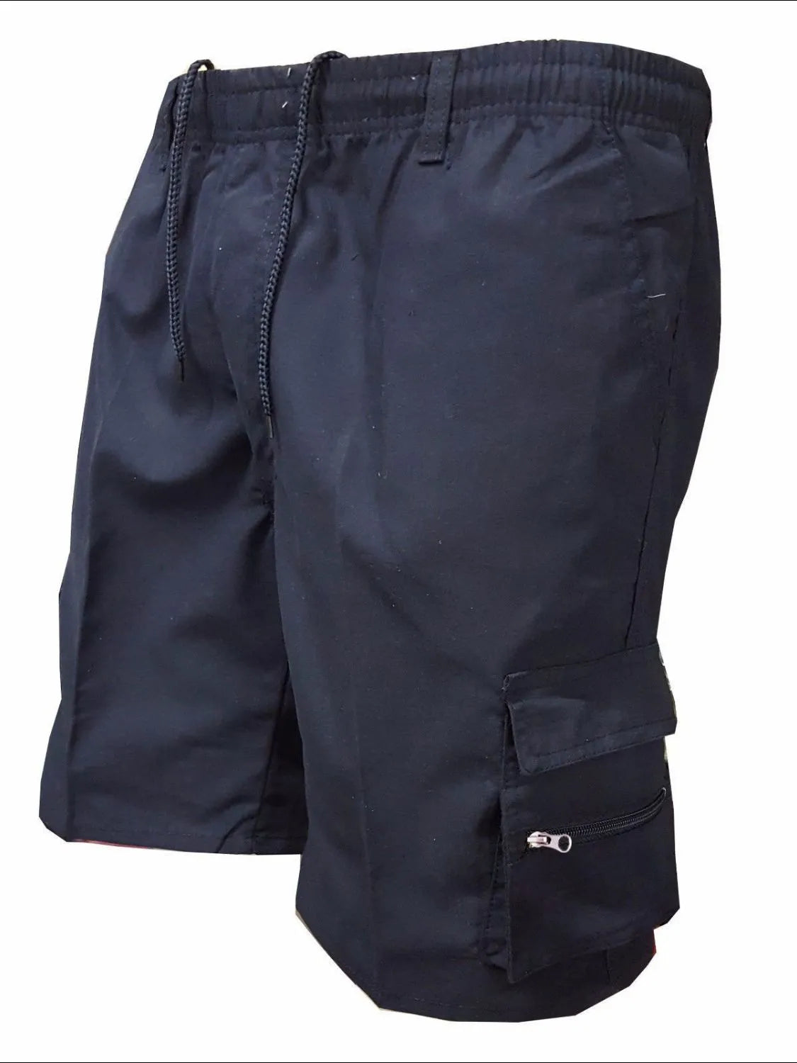 Men's Plus Size Drawstring Shorts with Cargo Pockets.