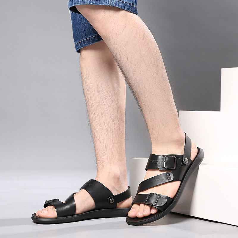 Large size sandals for men beach shoes for men cool slippers for men one shoe dual-use men's sandals