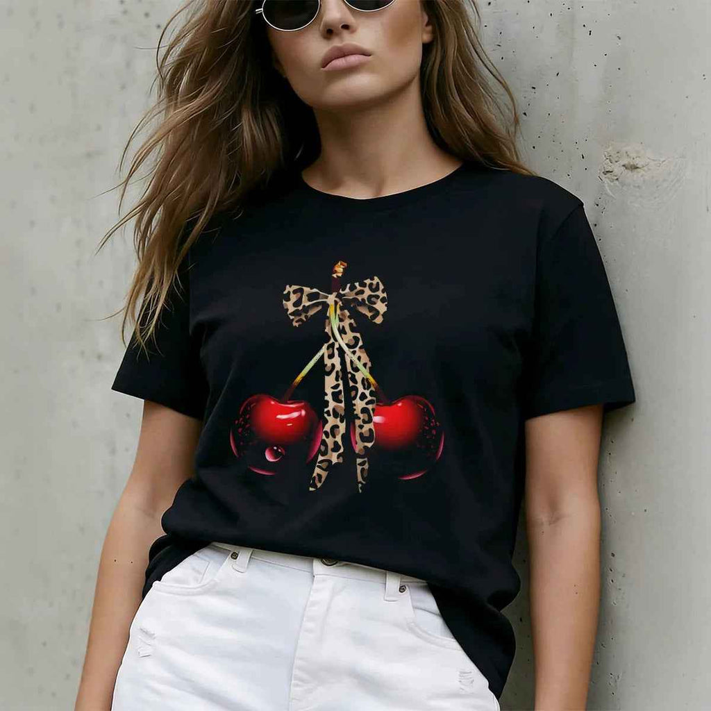 Cherry Bow Printed T-shirt