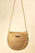 Fame Braided Semi Circle Tote Bag.