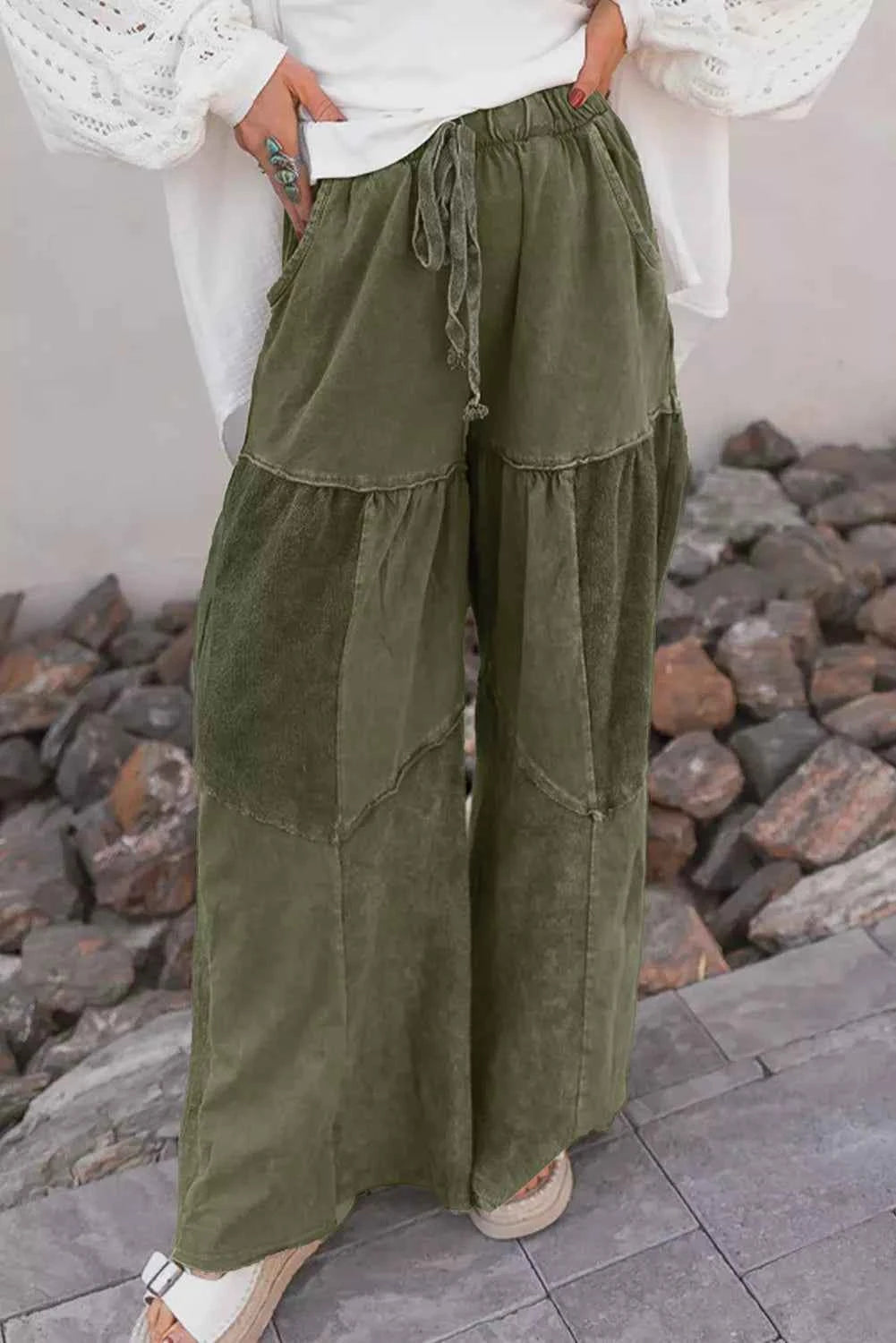 Tiered Wide Leg Pants