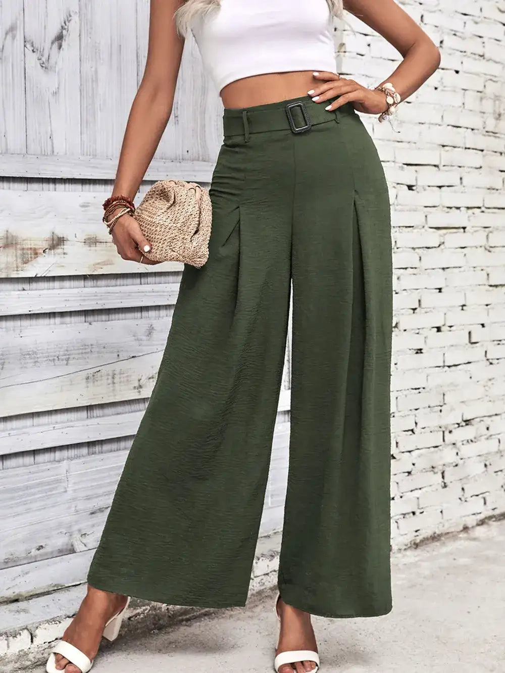 High Waisted Wide Leg Pants.