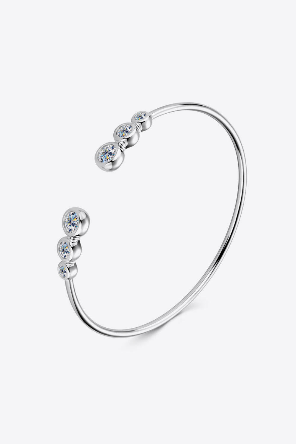 1.8 Carat Moissanite 925 Sterling Silver Bracelet.