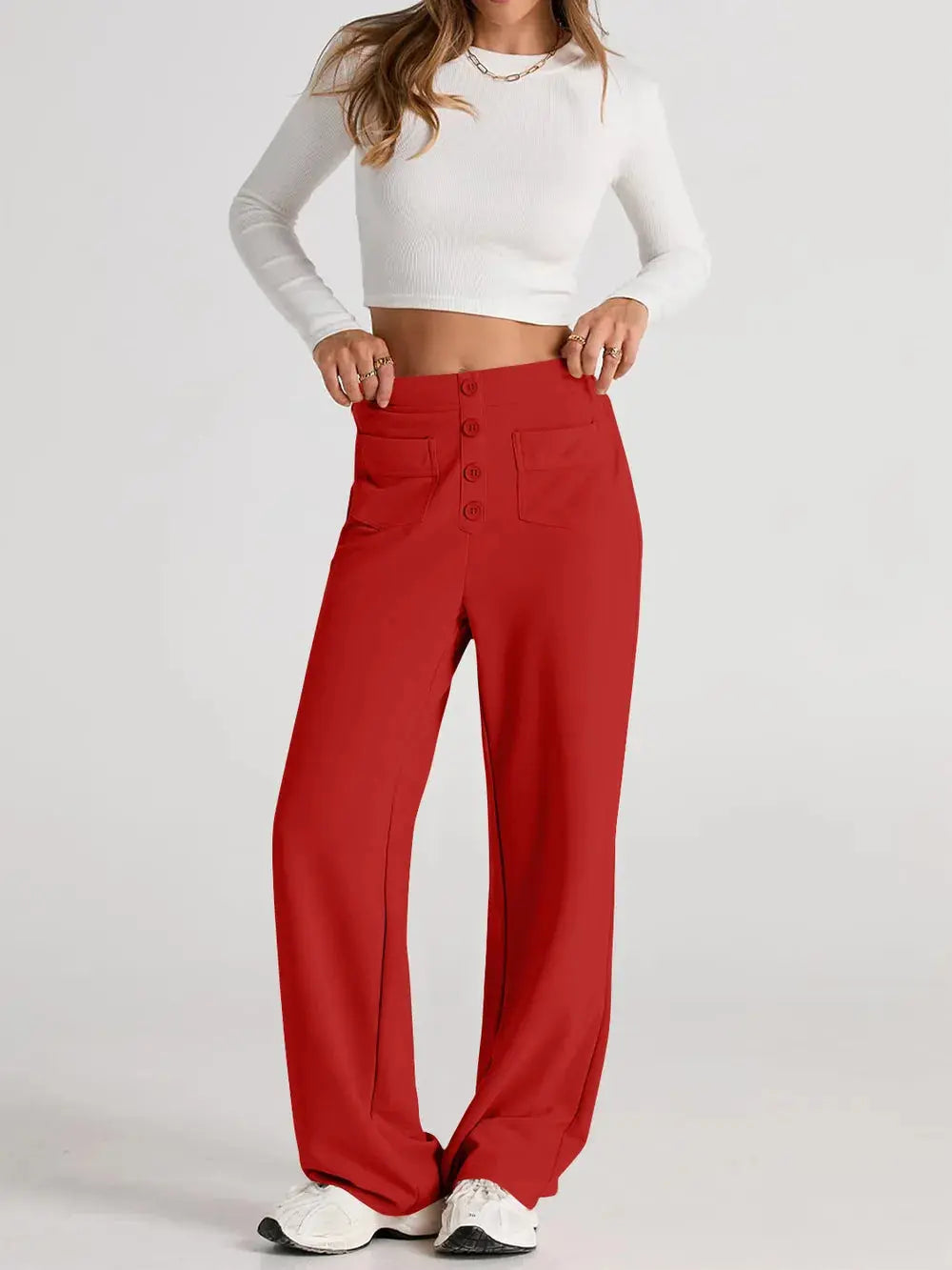 High Waist Wide Leg Pants.