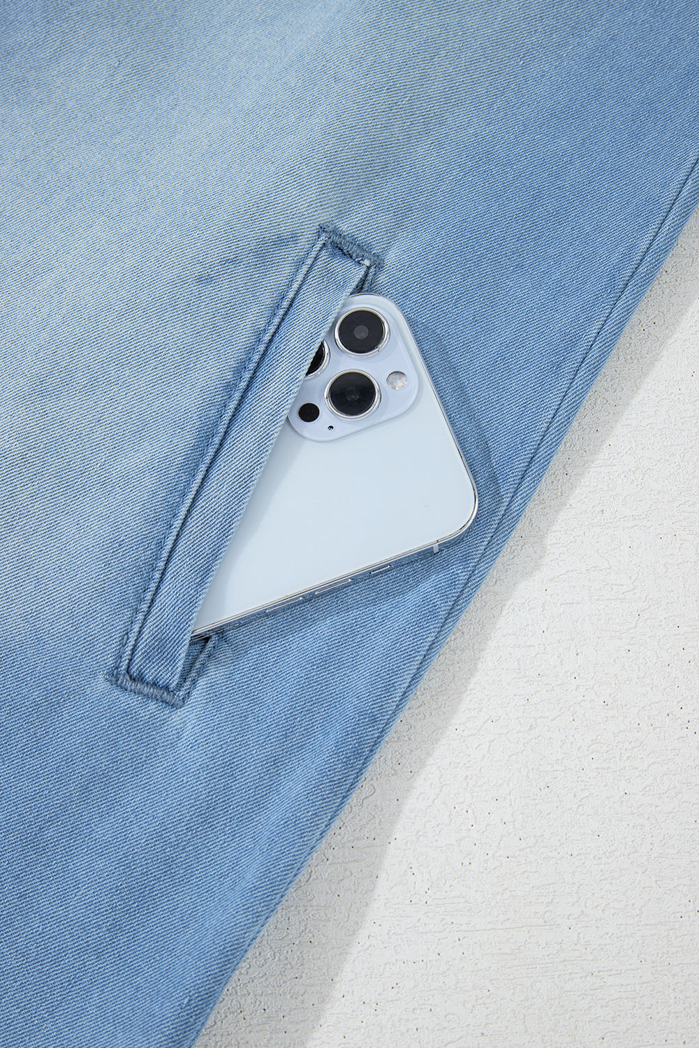 Beau Blue Risen Medium Washed Denim Shirt Dress Dear-Lover Dropshipping