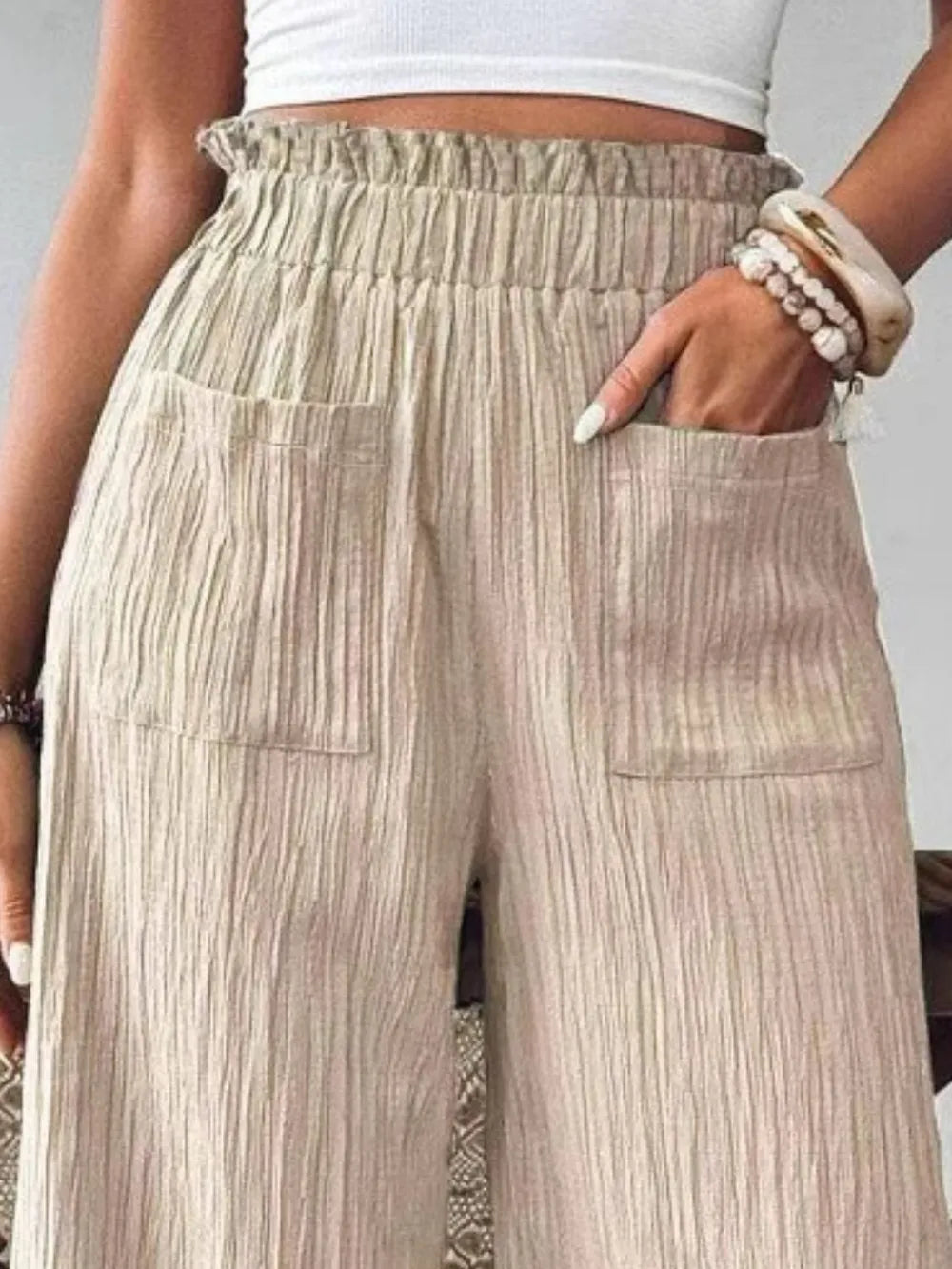 High Waist Wide Leg Pants.