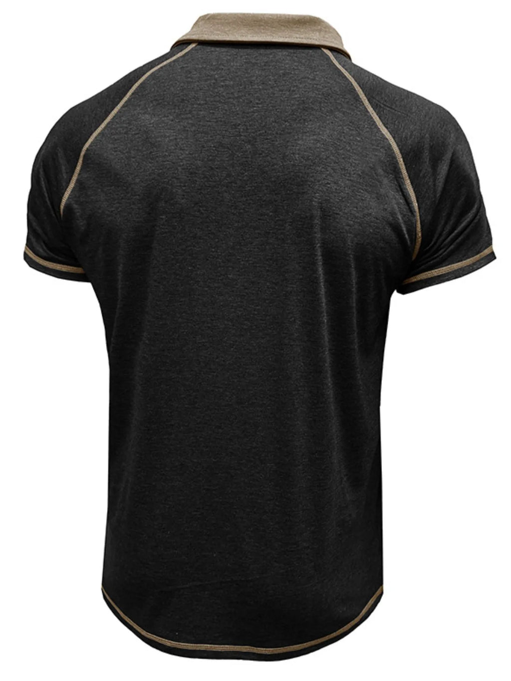 Men's Full Size Contrast Collar Short Sleeve Polo Shirt Plus Size.