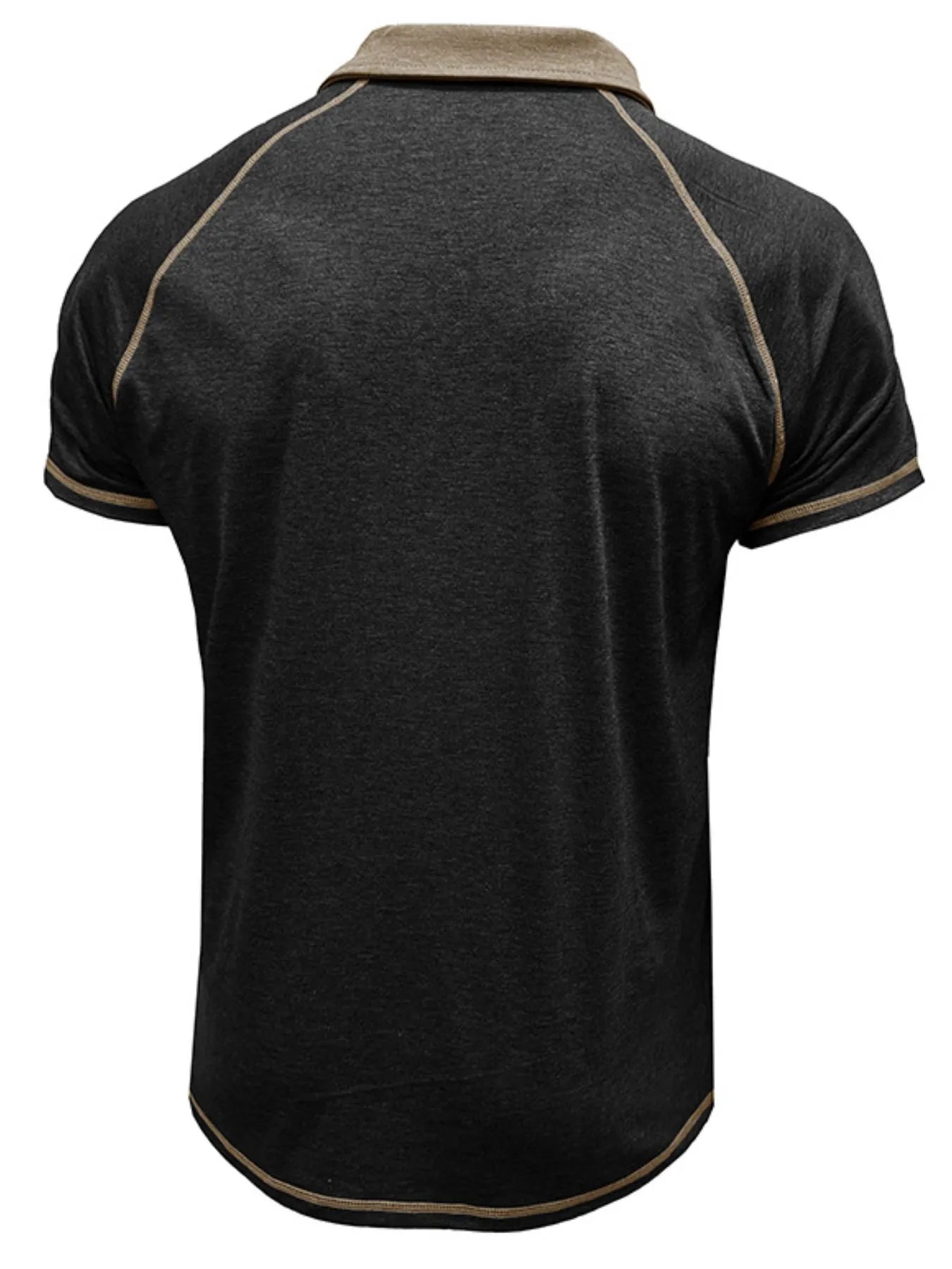 Men's Full Size Contrast Collar Short Sleeve Polo Shirt Plus Size.