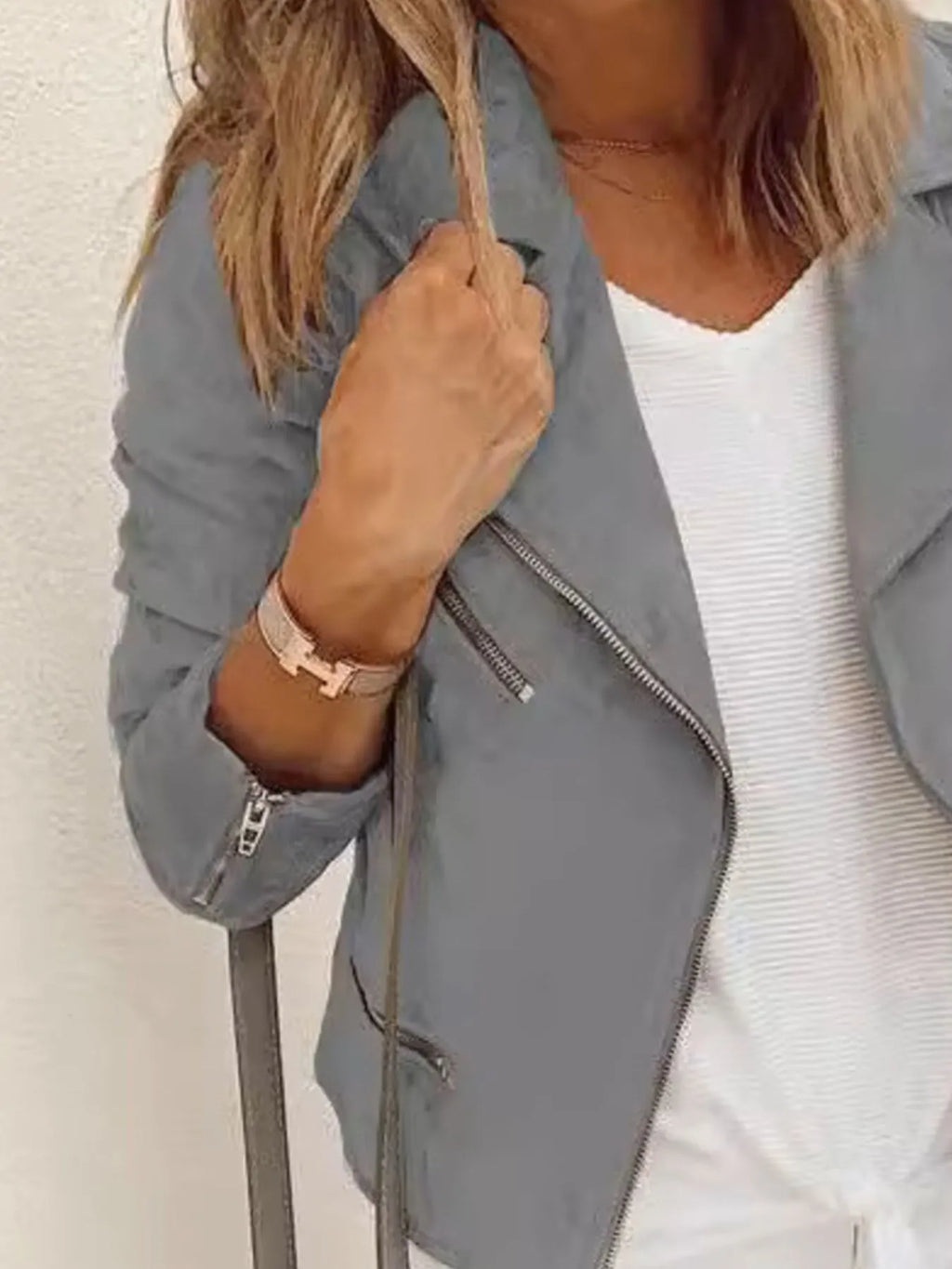 Zip Up Long Sleeve Jacket.