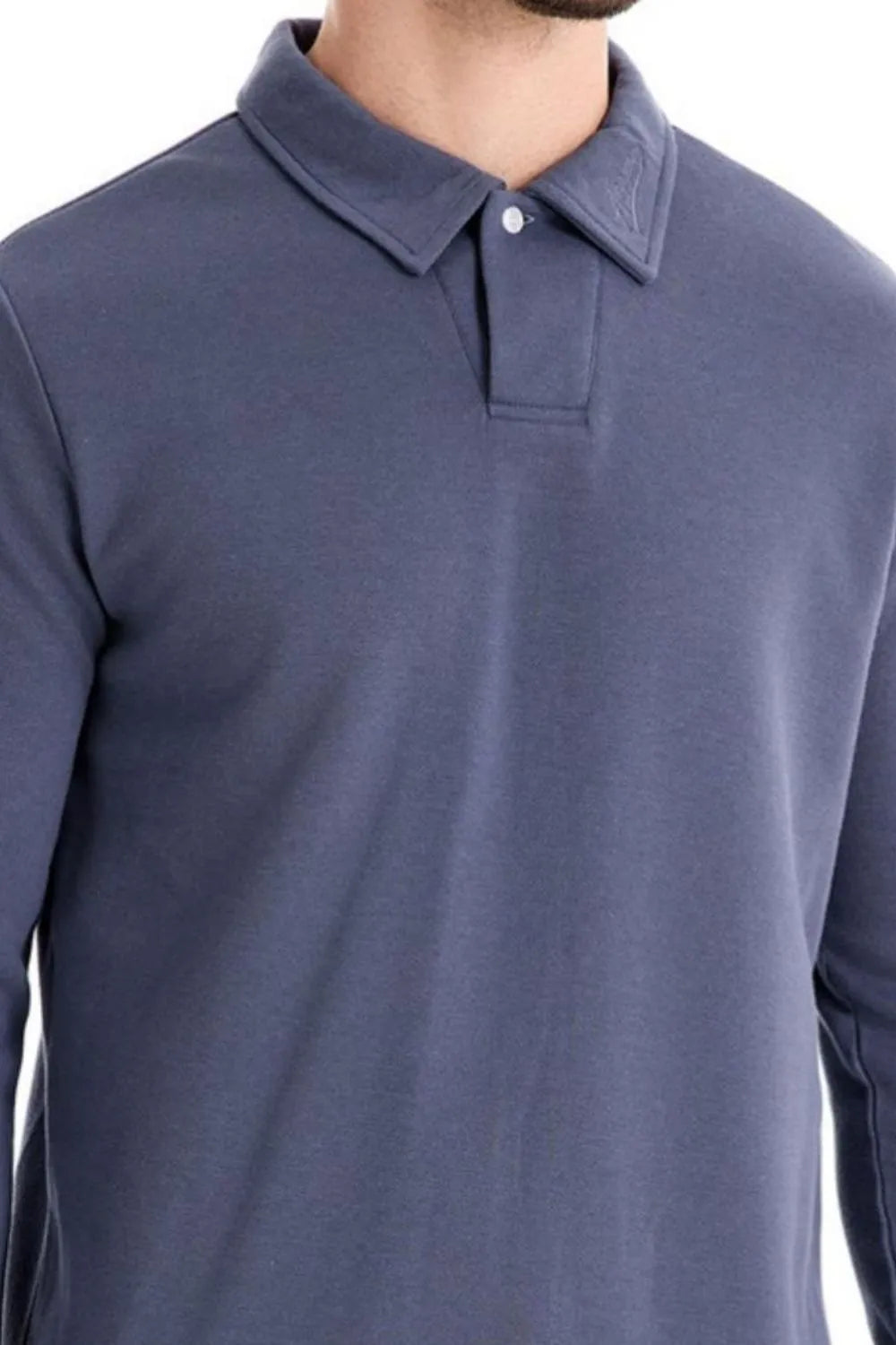 Men's Collared Neck Long Sleeve Polo.
