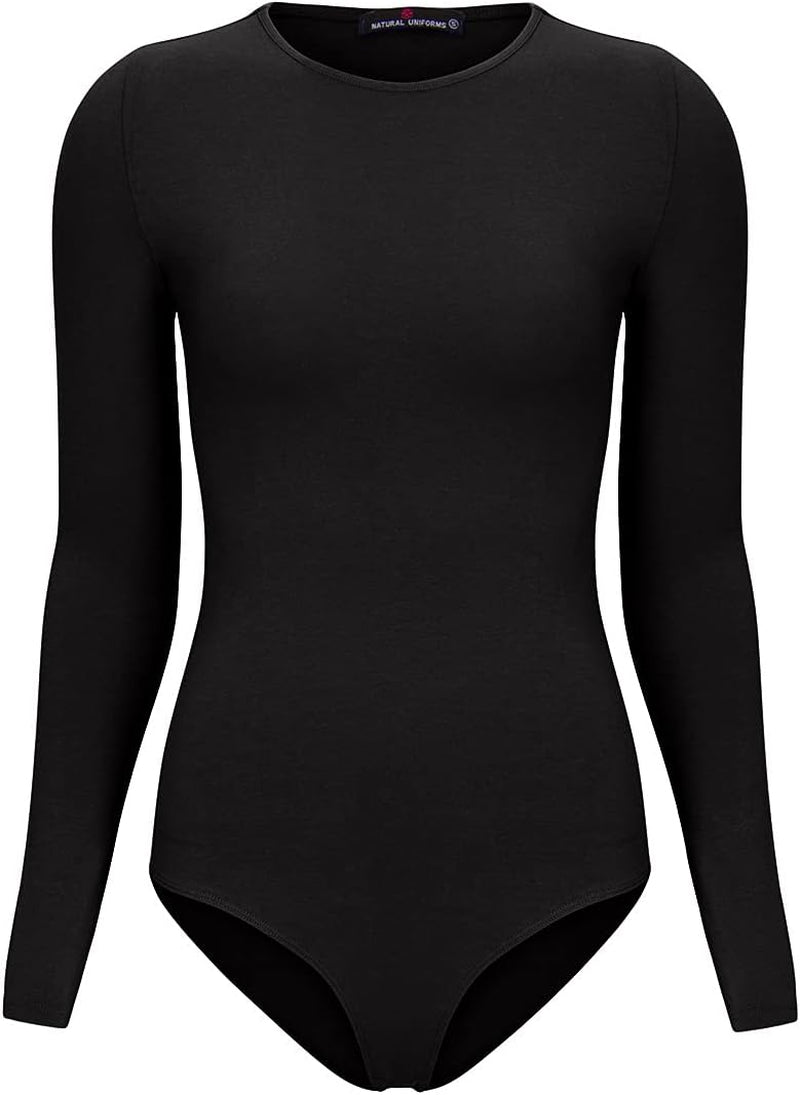 Natural Uniforms Long Sleeve Body Suit-Breathable Cotton Stretch