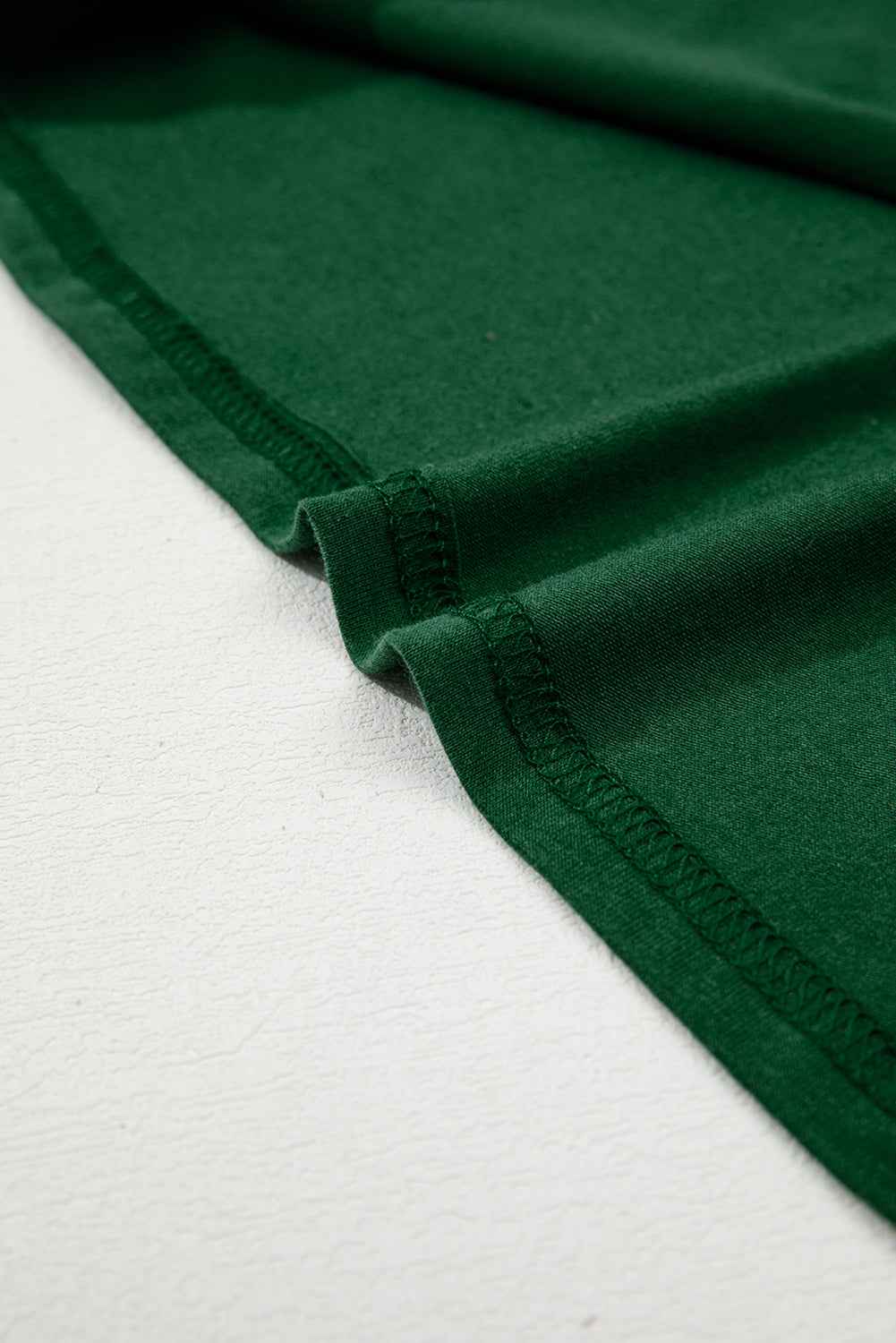 Evergreen Asymmetric Seam Detail Solid Color Long Sleeve Top