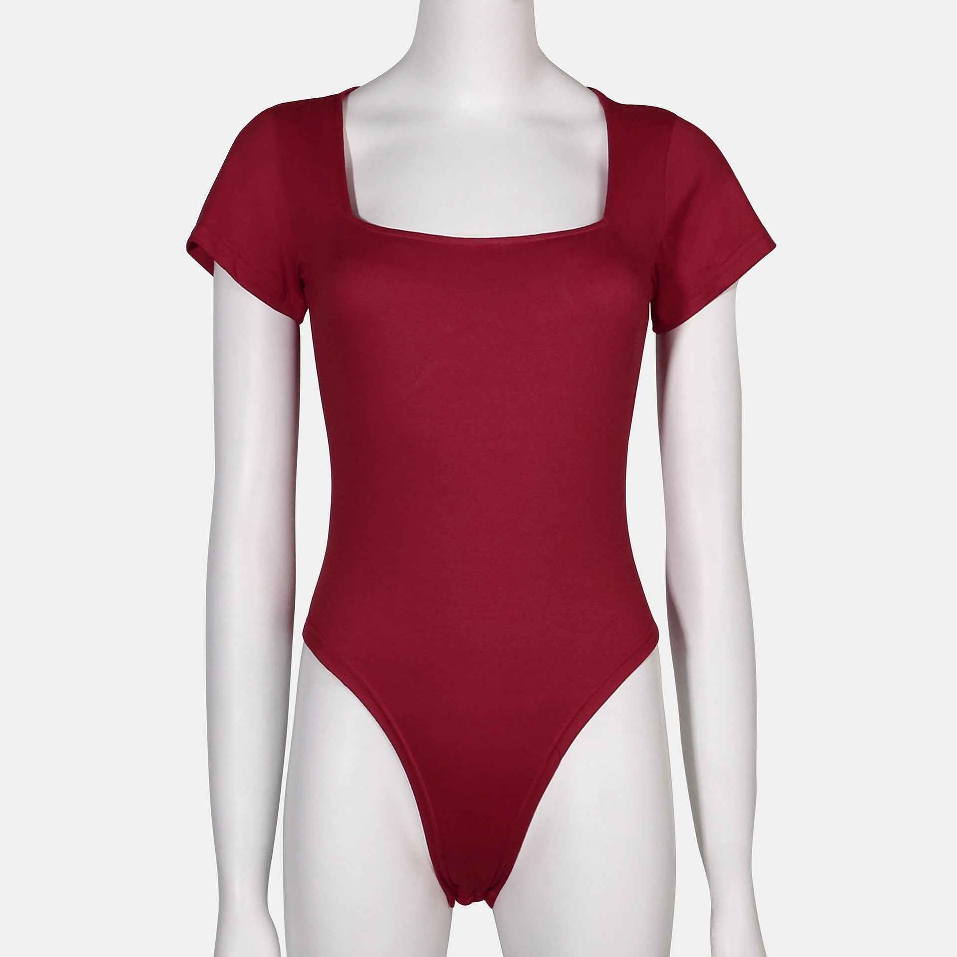 European And American Womens Off-shoulder Bodycon Jumpsuit Solid Color