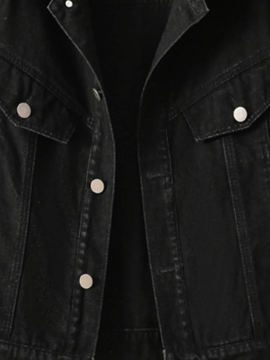 Button Up Long Sleeve Denim Jacket.