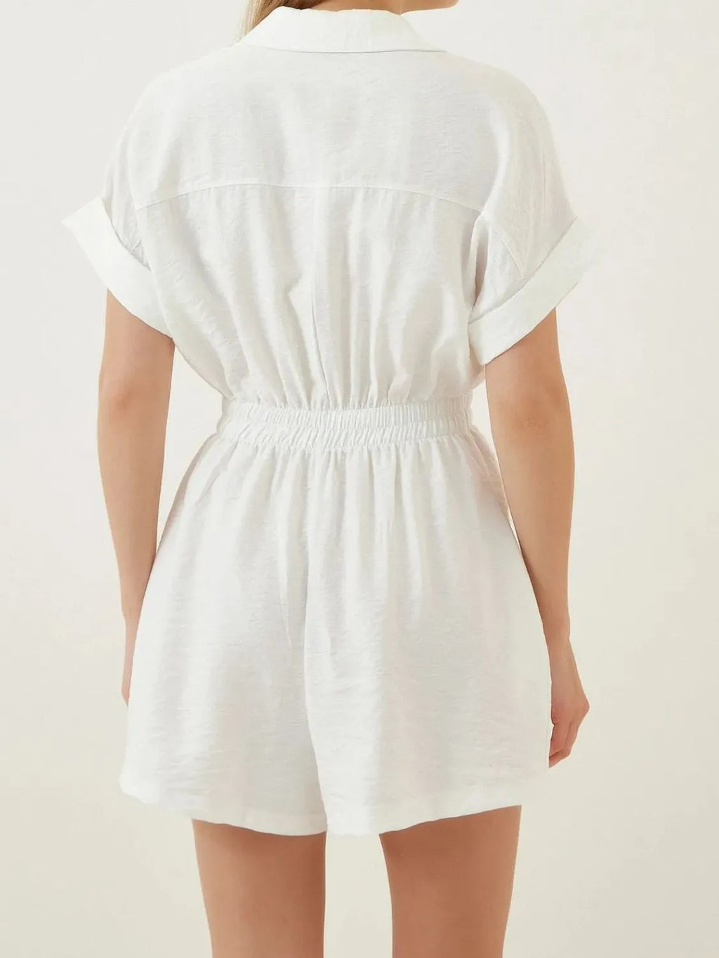 Johnny Collar Short Sleeve Romper.