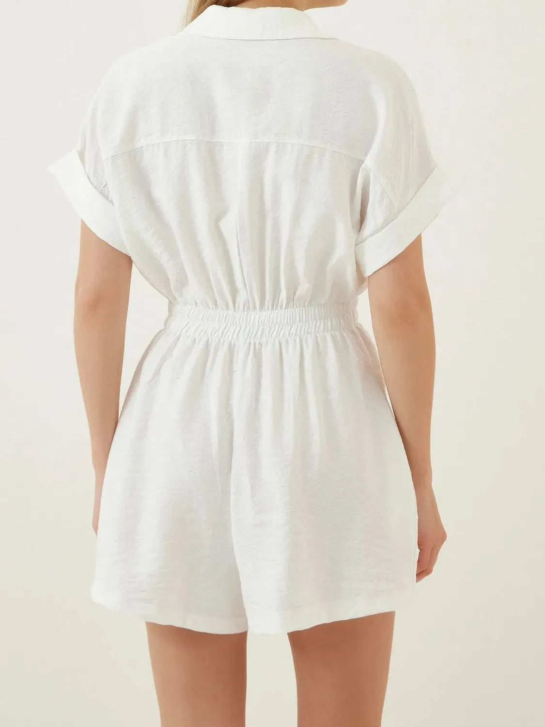 Johnny Collar Short Sleeve Romper.
