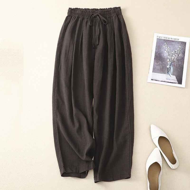 Casual Relaxed-fit Figure-flattering Straight-leg Trousers