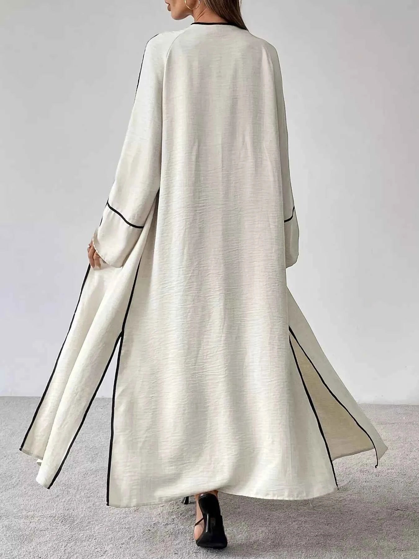 Contrast Trim Cardigan and Pants Set