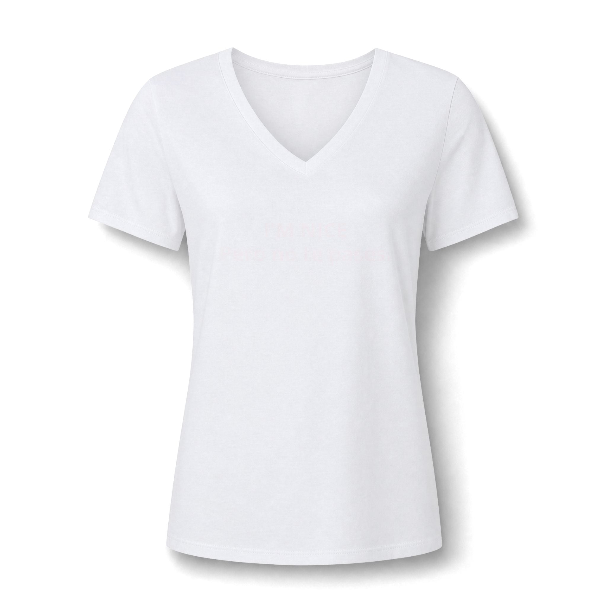 Women's Relaxed Heather CVC V-Neck Tee Printify